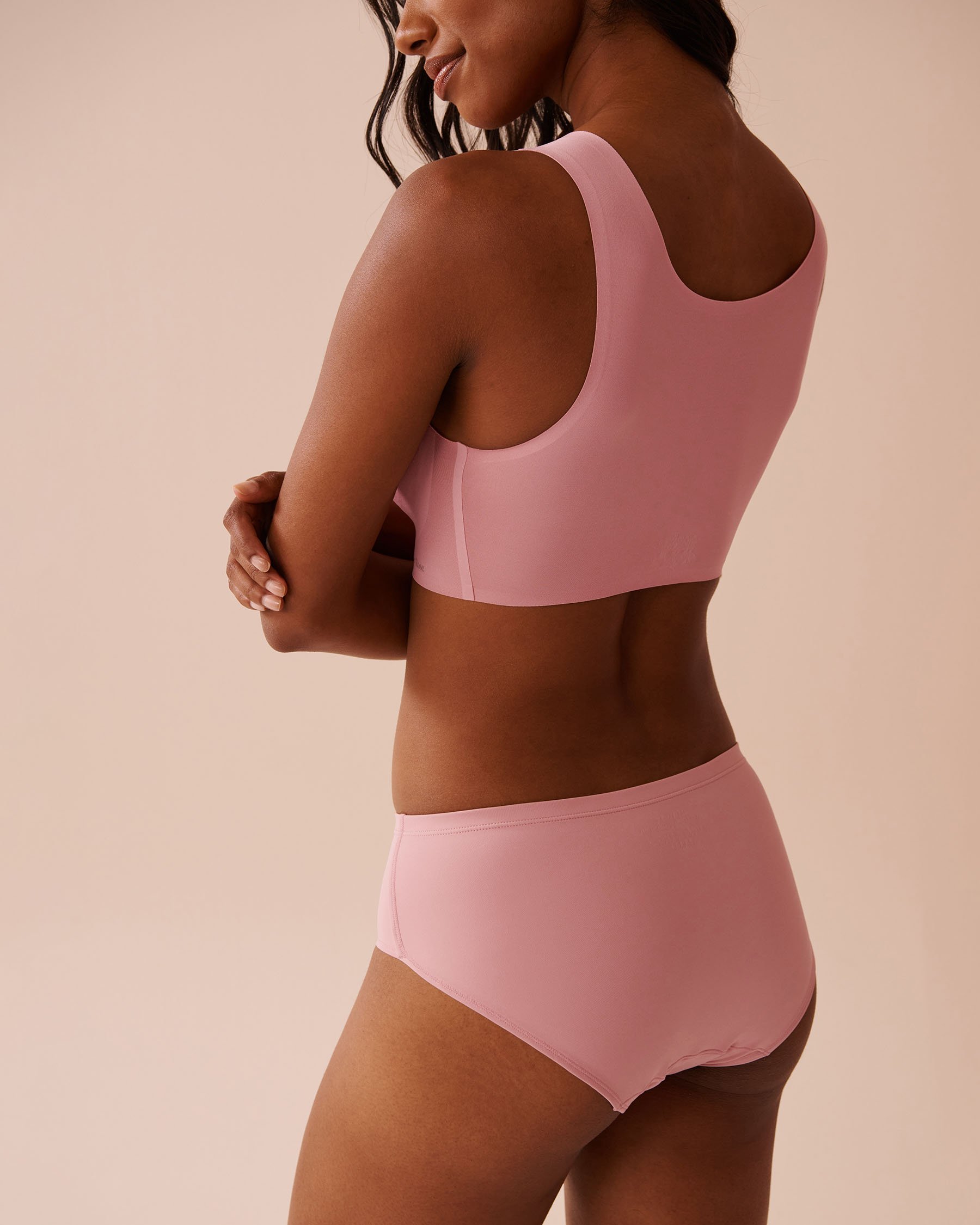 LA VIE EN ROSE Culotte menstruelle coupe aux hanches absorption super Vieux rose 20400015 - View2