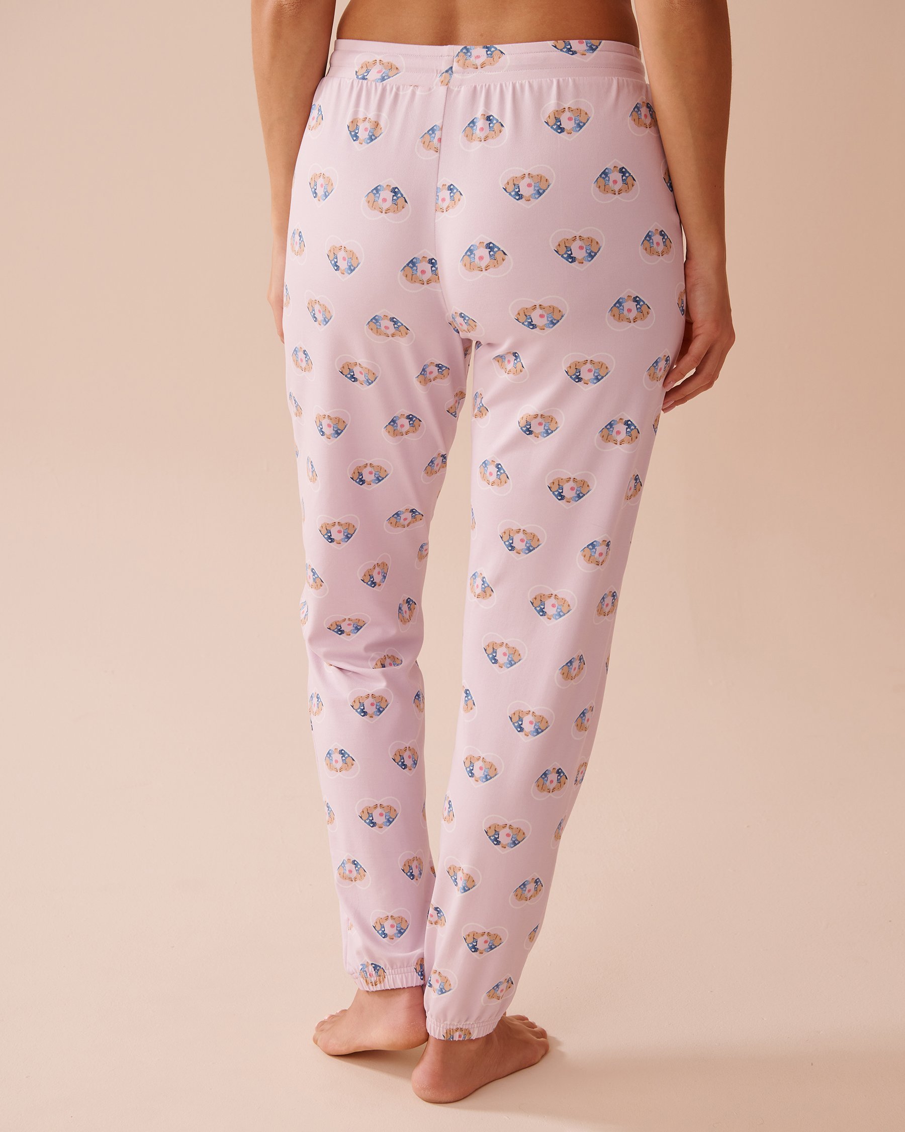LA VIE EN ROSE Dog Print Super Soft Jogger Pajama Pants Lavender/Dogs 40200668 - View2