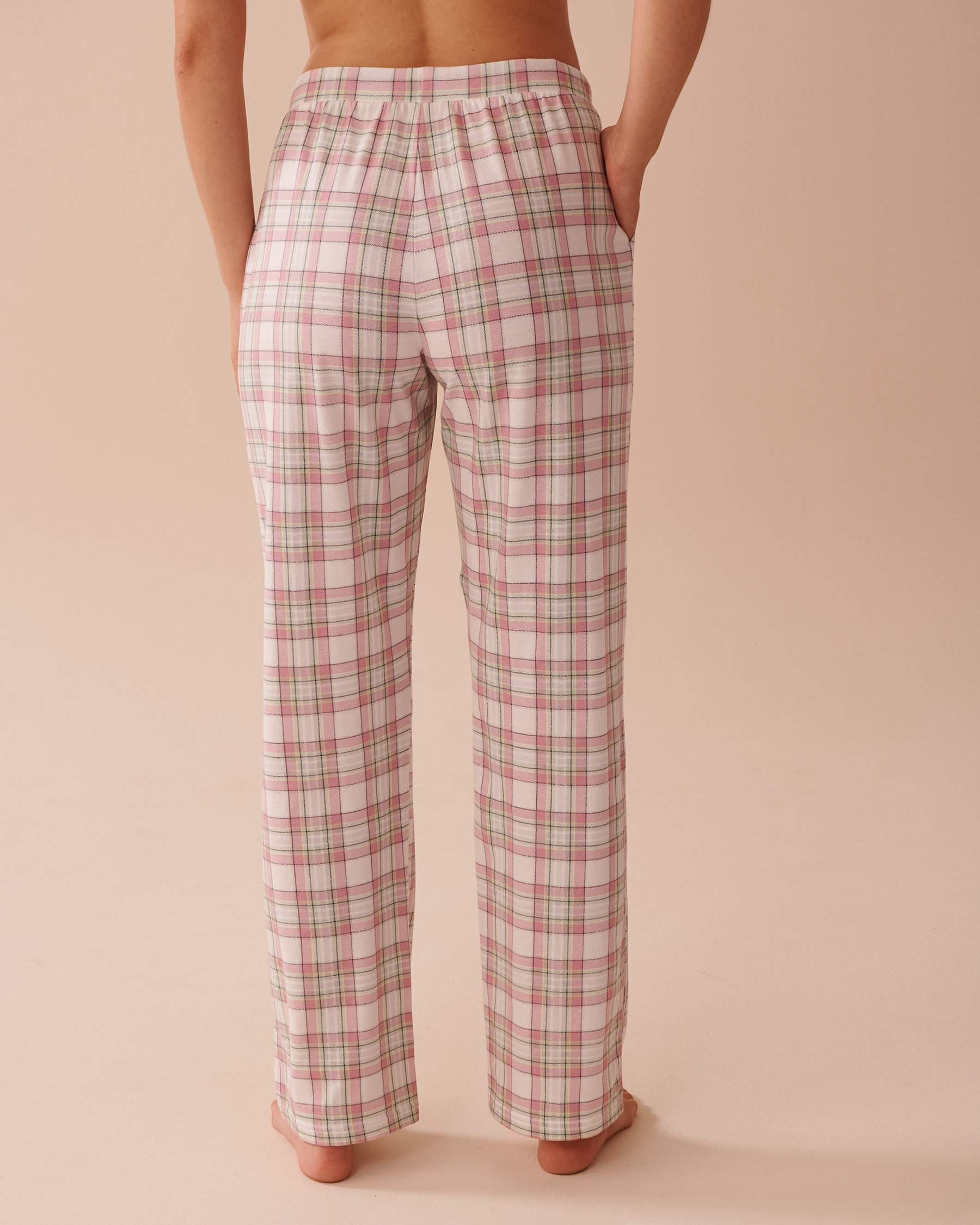 LA VIE EN ROSE Multicolour Plaid Cotton Pajama Pants Multicolour Plaid 40200681 - View4