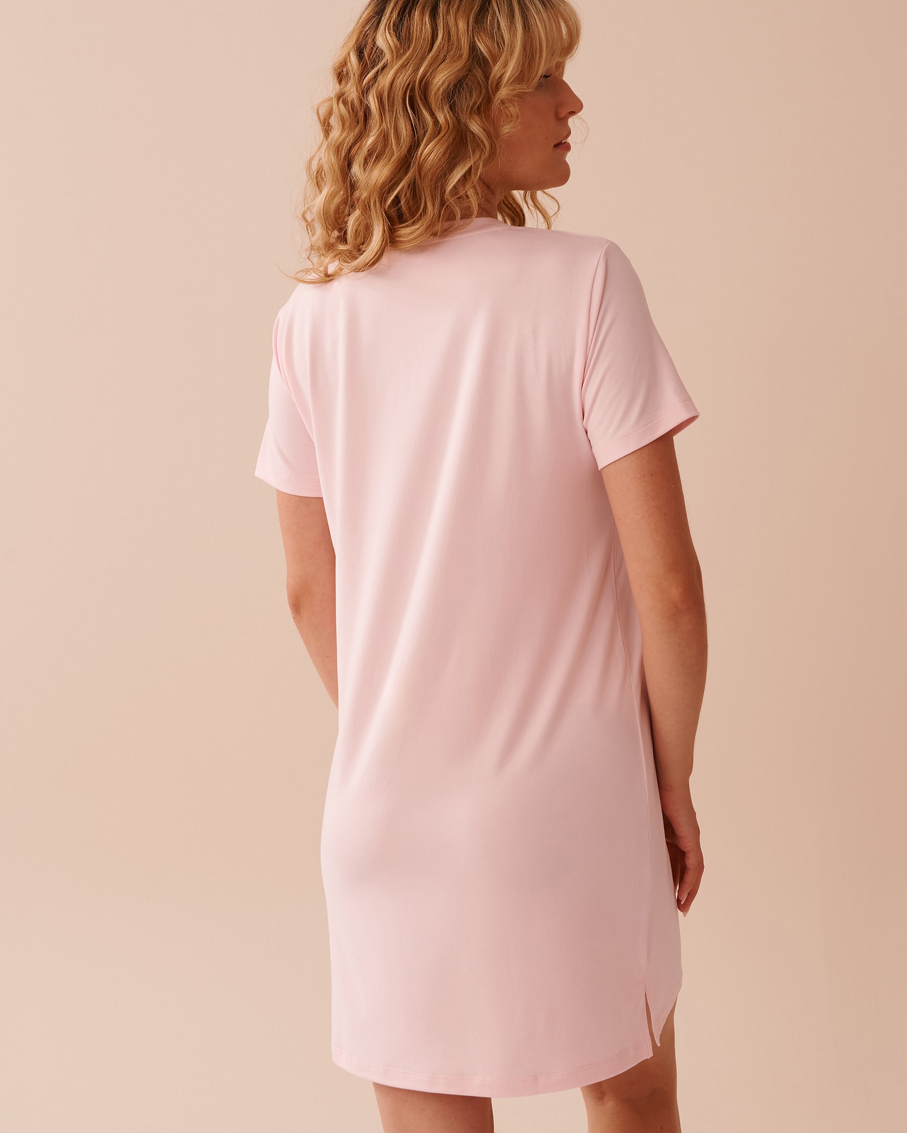 LA VIE EN ROSE Chemise de nuit ultra douce imprimé ourson Rose féerique 40500411 - Voir2