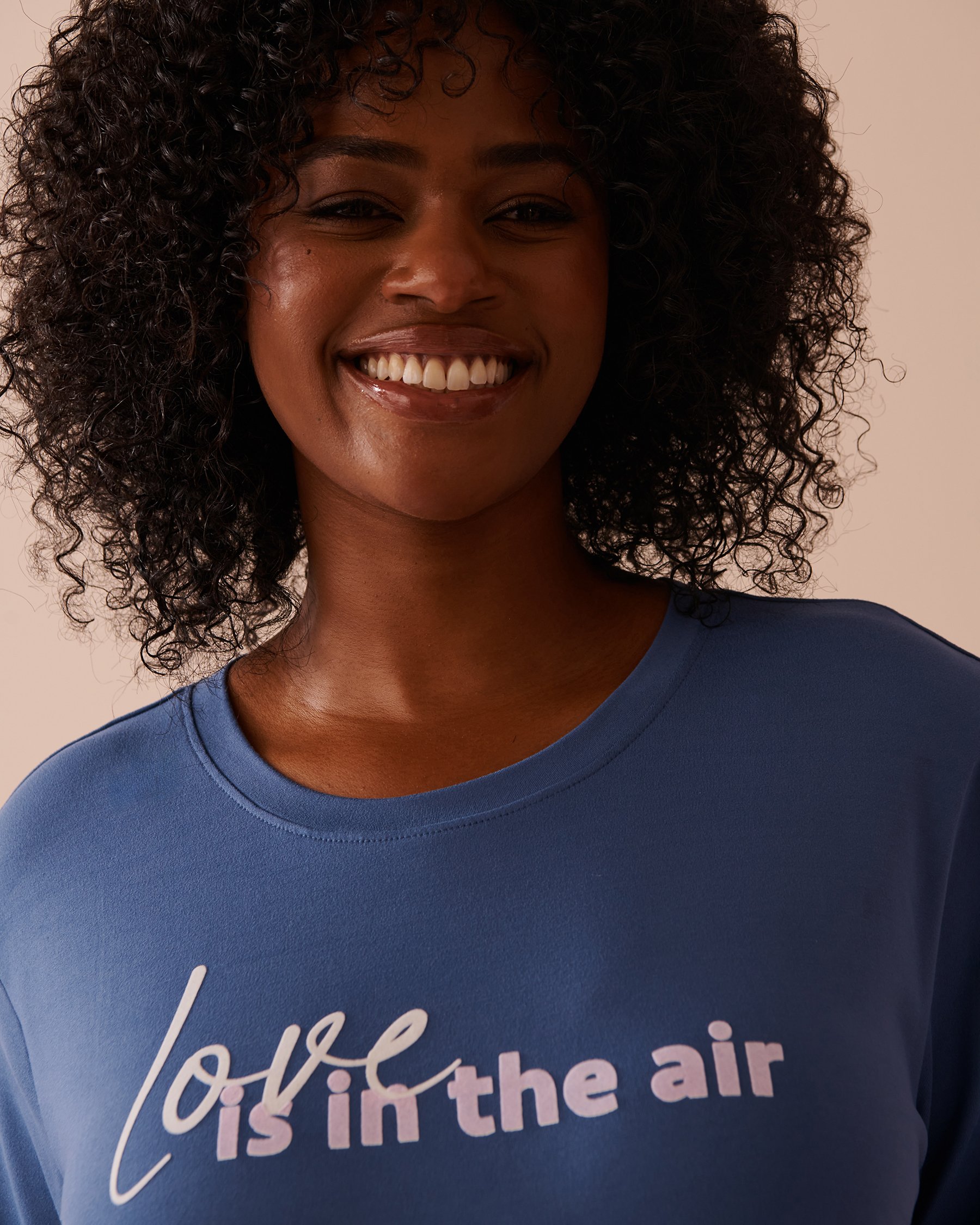 LA VIE EN ROSE Chemise de nuit manches courtes ultra douce imprimé chien Bleu grisé 40500402 - View9