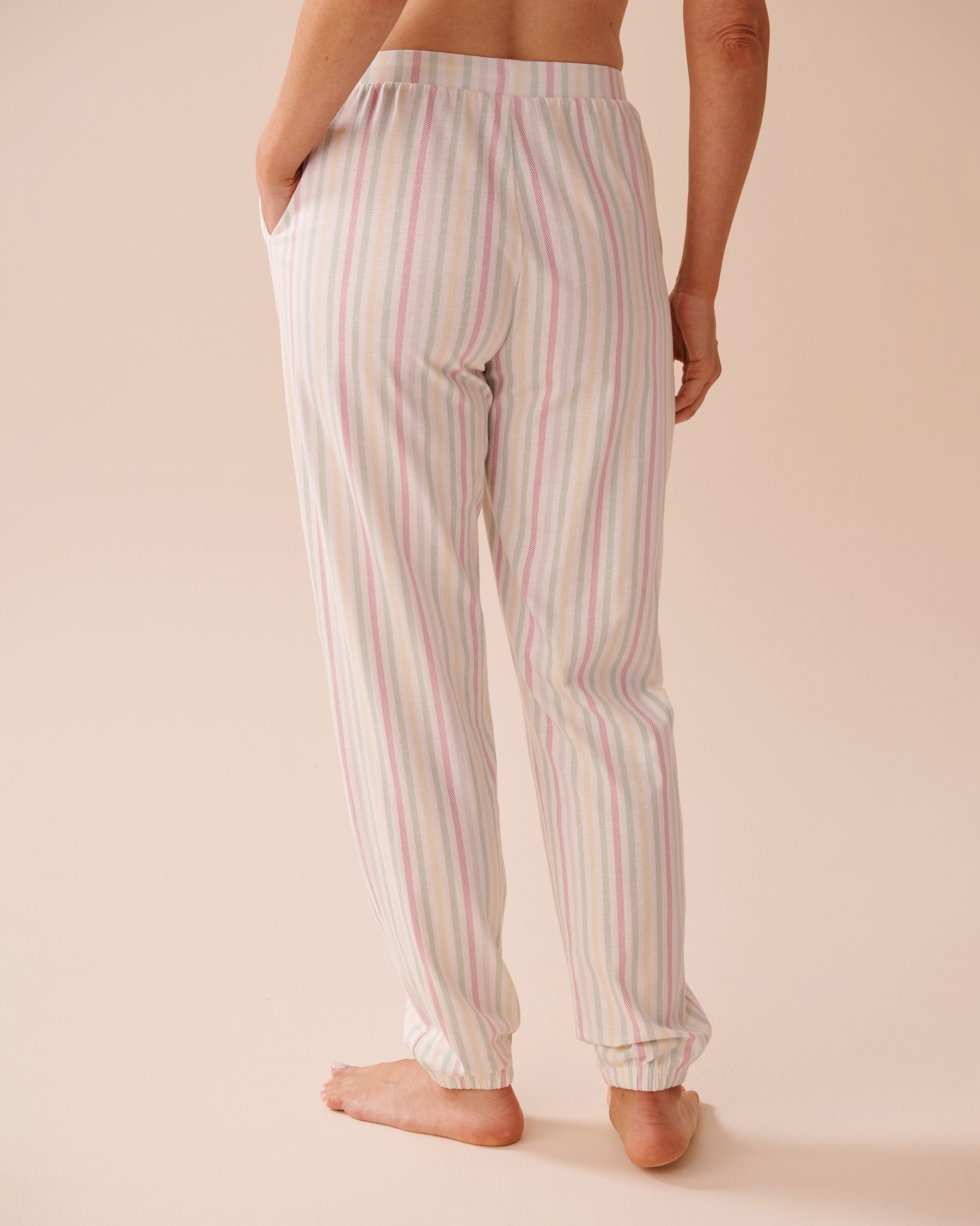 LA VIE EN ROSE Multistripe Cotton Jogger Pajama Pants Multistripe 40200684 - View2