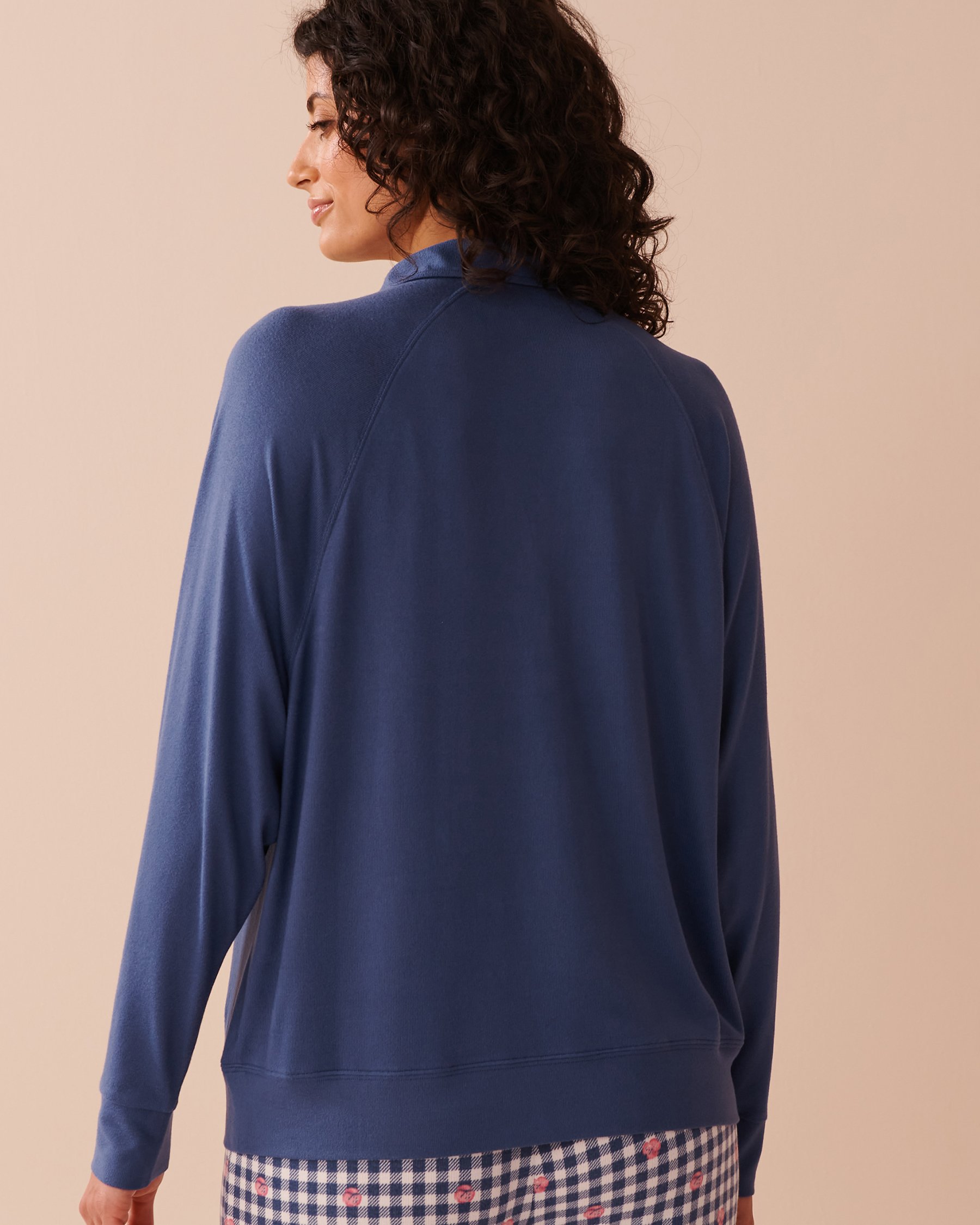 LA VIE EN ROSE Recycled Fibers Long Sleeve Shirt Grey Blue 40100674 - View2