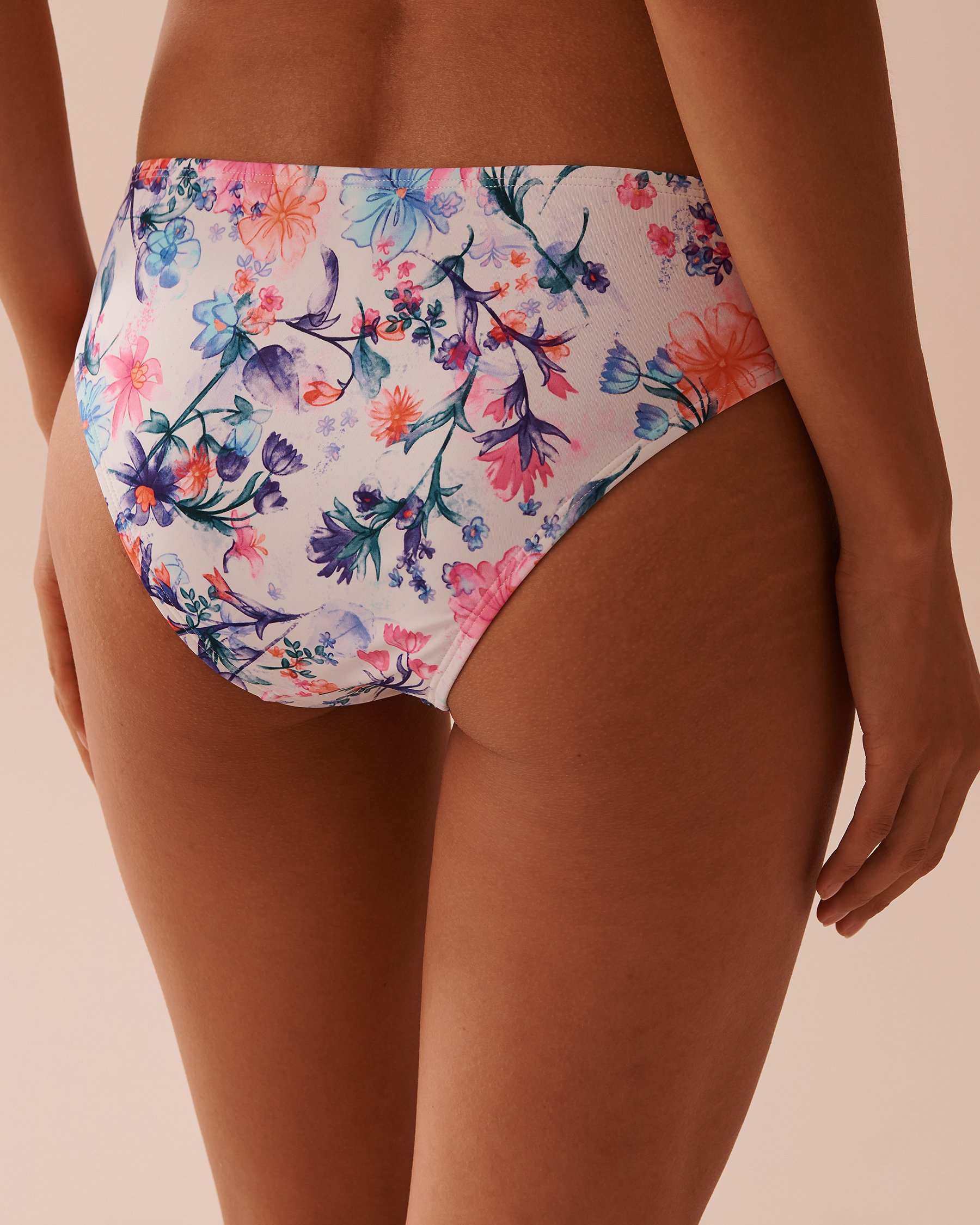 LA VIE EN ROSE AQUA Bas de bikini brésilien WATERCOLOUR Fleurs en aquarelle 70300641 - Voir7