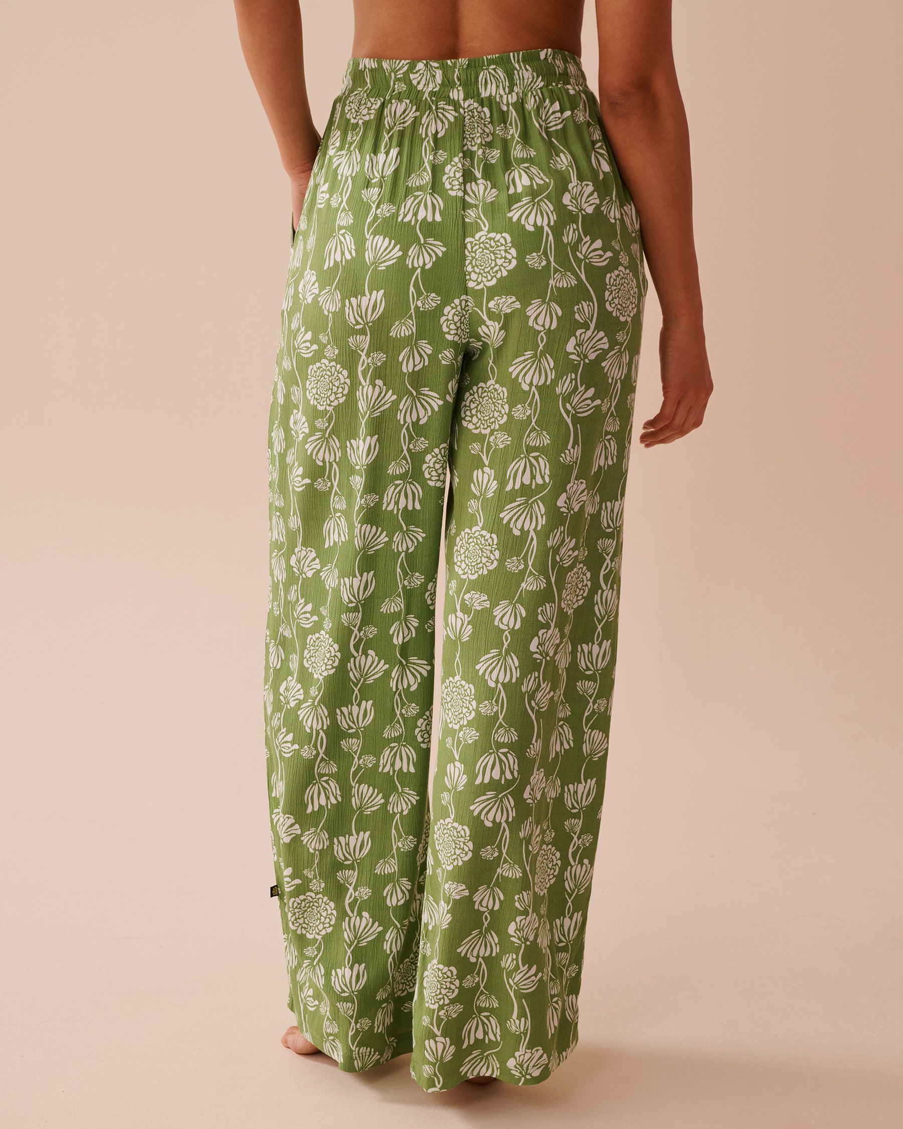 LA VIE EN ROSE AQUA Pantalon en gaze Champ de coquelicots 80200063 - Voir2