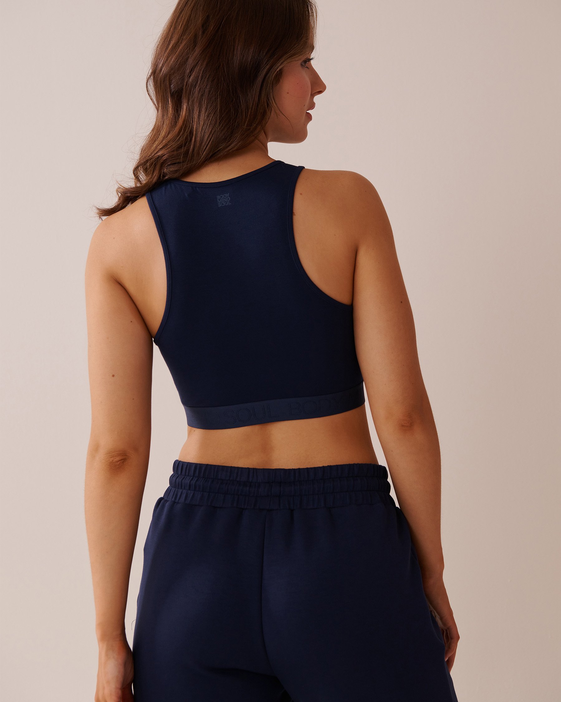 LA VIE EN ROSE Modal Crop Cami Navy Blue 50100103 - View2