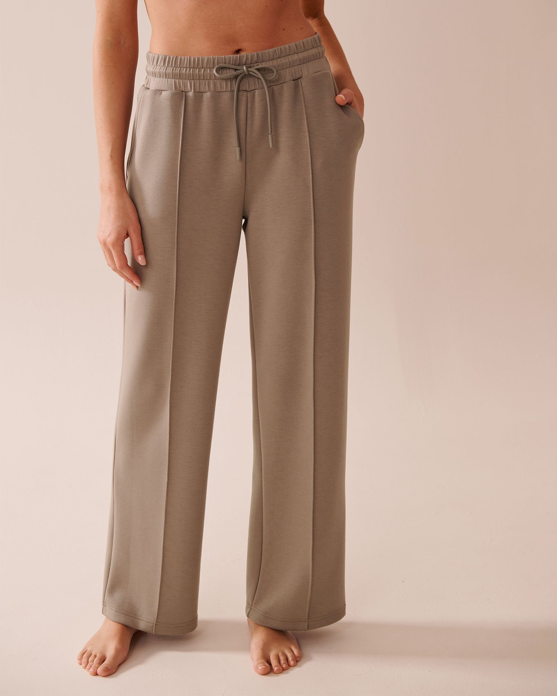 LA VIE EN ROSE Pantalon à jambe large Brun 50200087 - Voir3