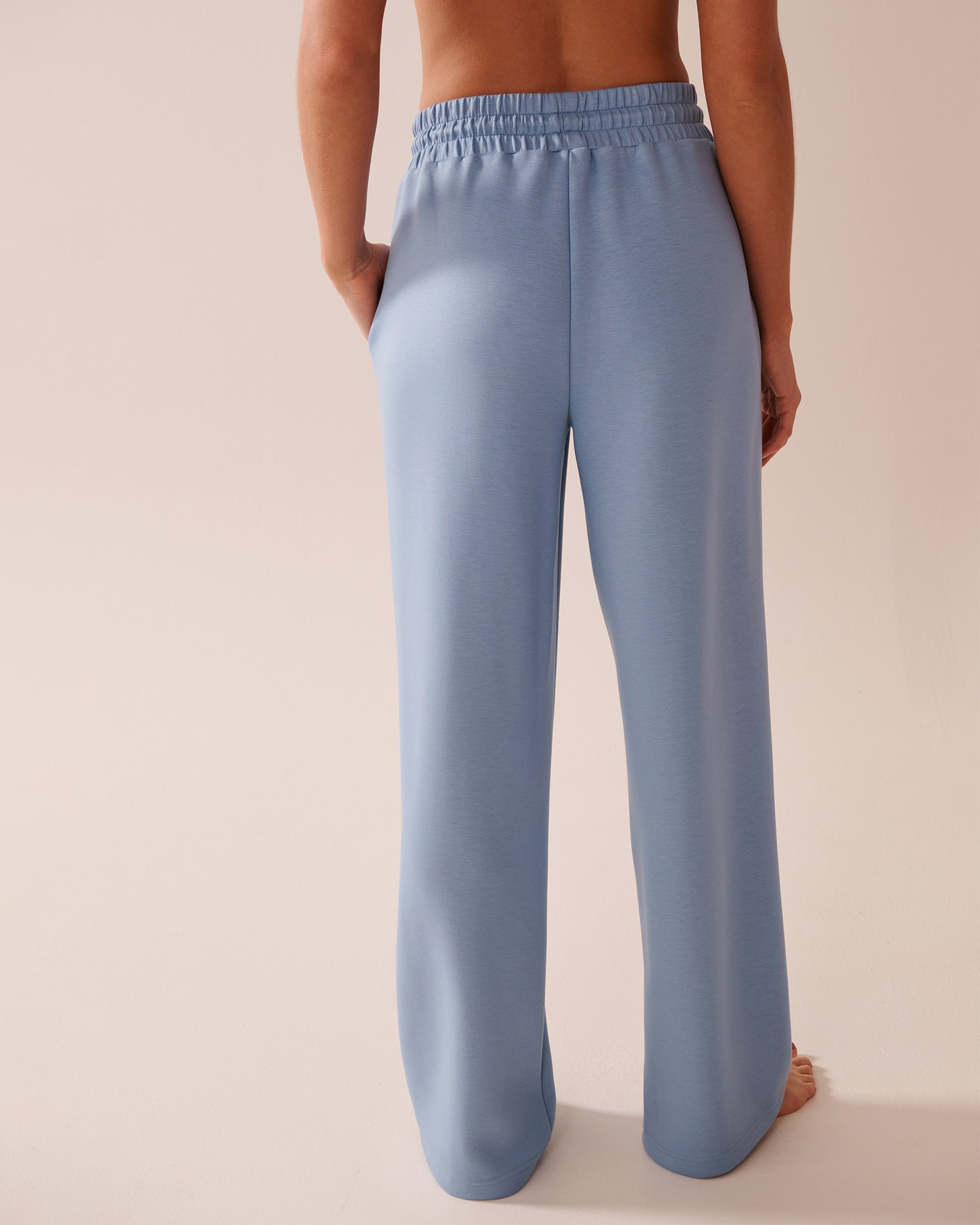 LA VIE EN ROSE Pantalon à jambe large Bleu nuage 50200087 - Voir2