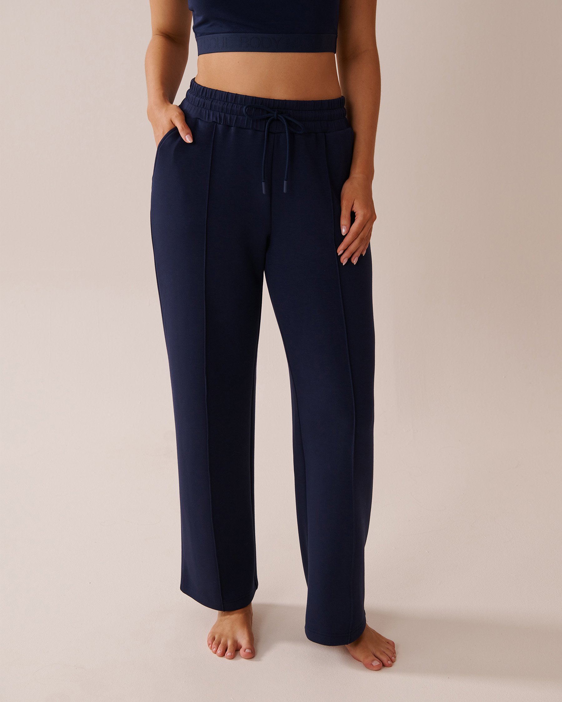 LA VIE EN ROSE Pantalon à jambe large Bleu marine 50200087 - Voir1