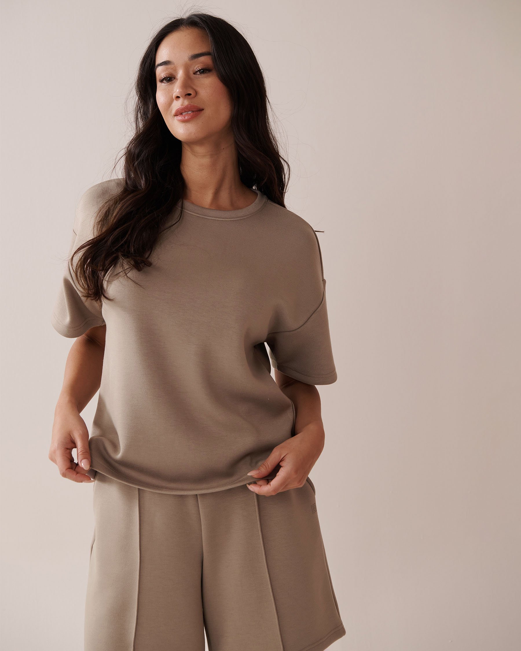 LA VIE EN ROSE Heavyweight T-shirt Brown 50100101 - View1