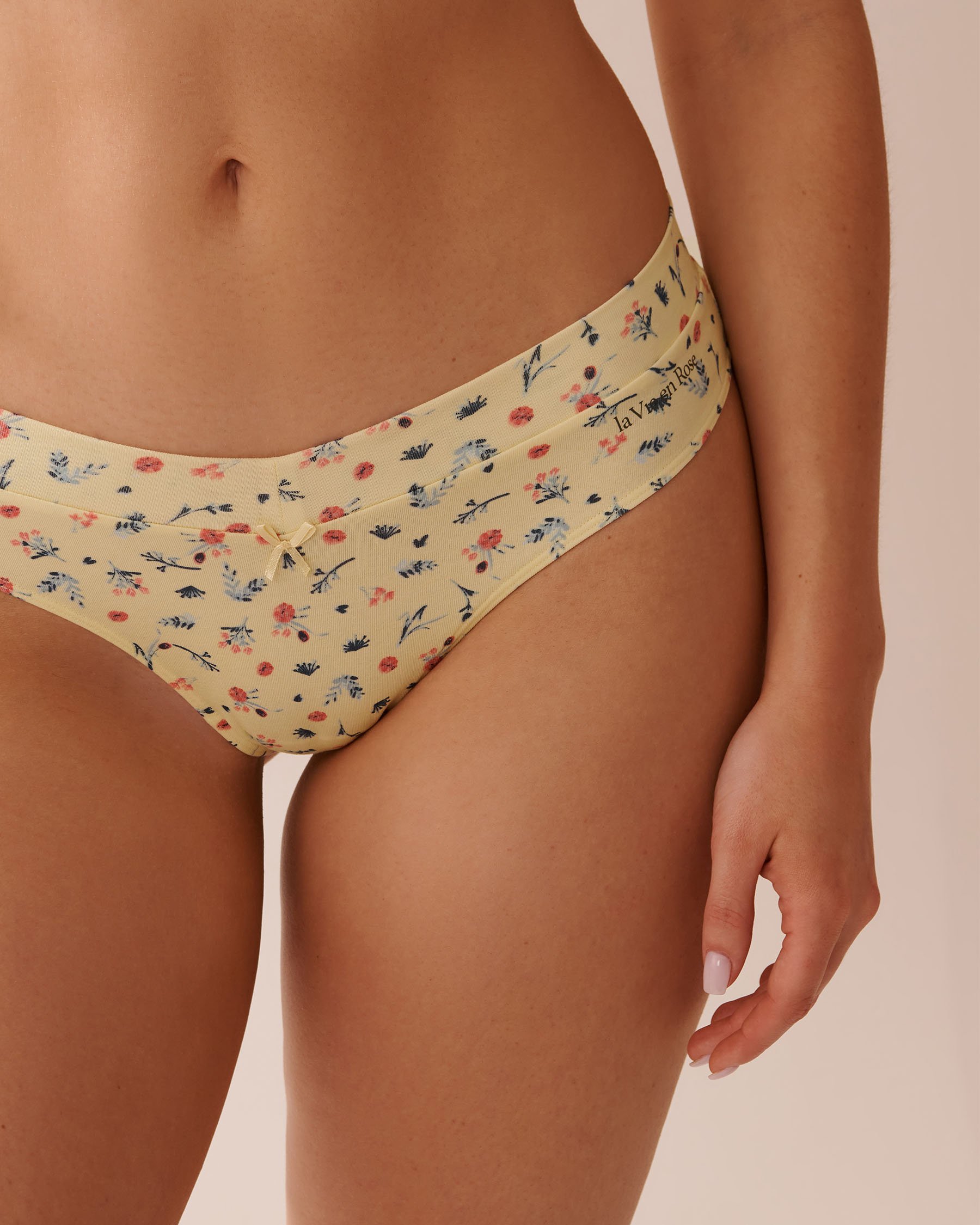 LA VIE EN ROSE Culotte tanga en coton Bouquet printanier 20100571 - View1