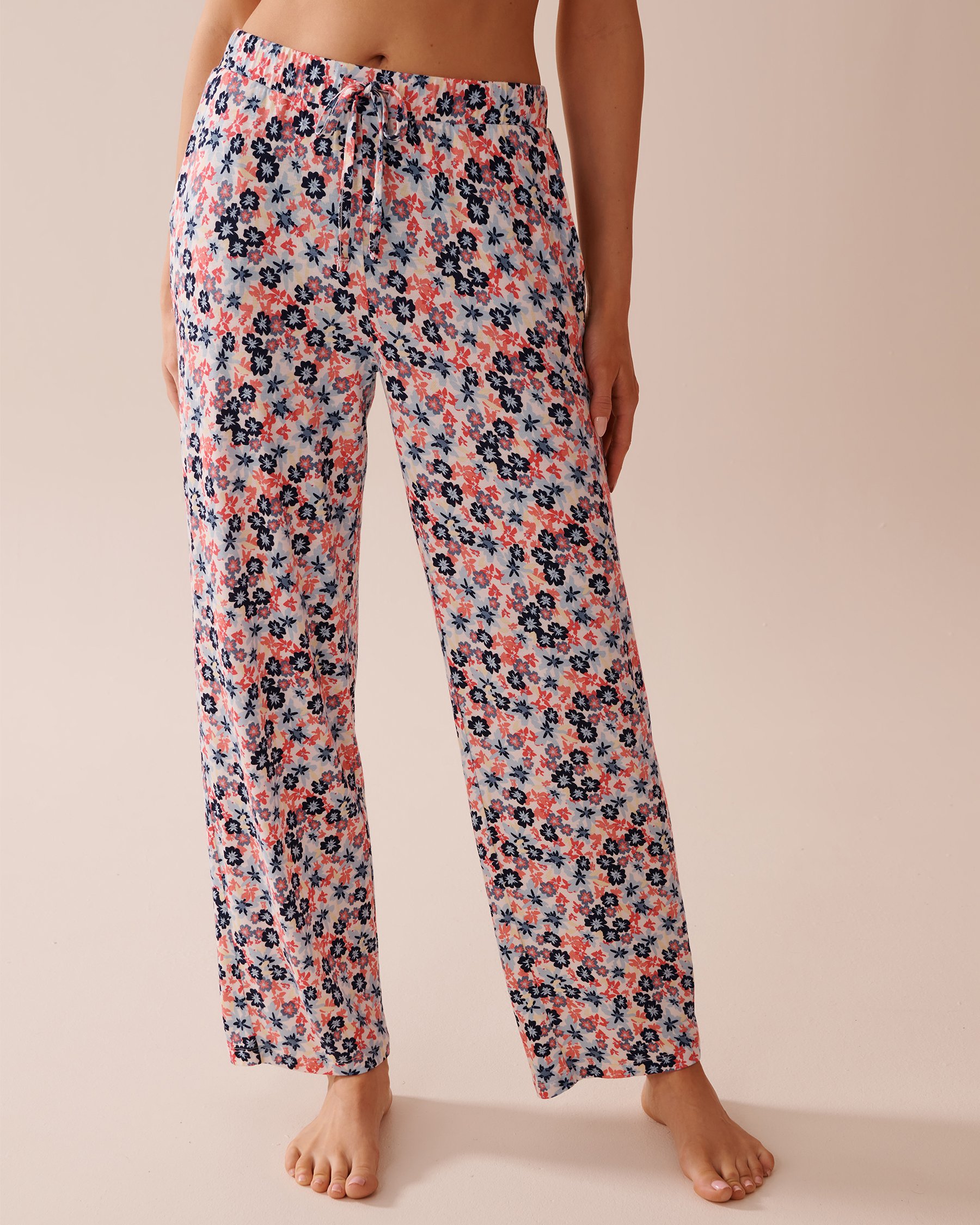 LA VIE EN ROSE Ditsy Floral Print Soft Jersey Pajama Pants Ditsy Flowers 40200708 - View3