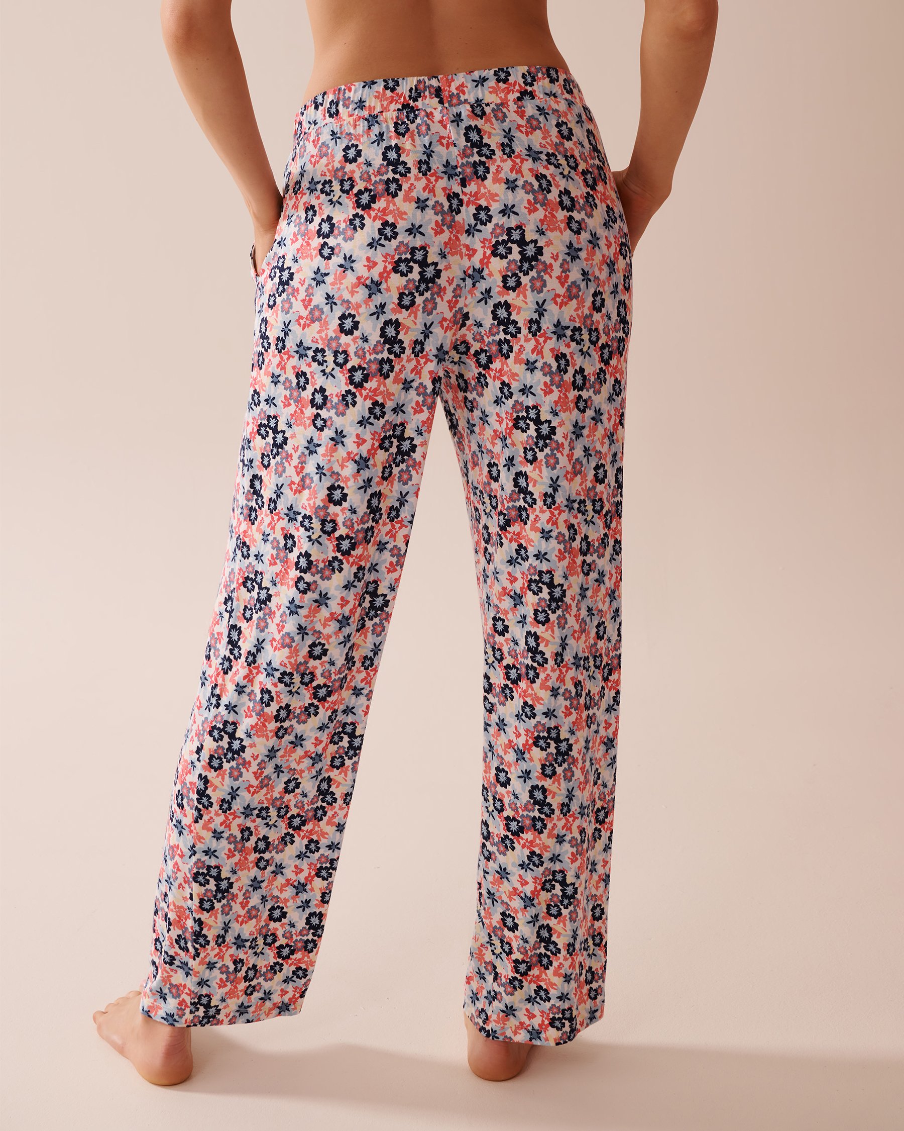LA VIE EN ROSE Ditsy Floral Print Soft Jersey Pajama Pants Ditsy Flowers 40200708 - View4