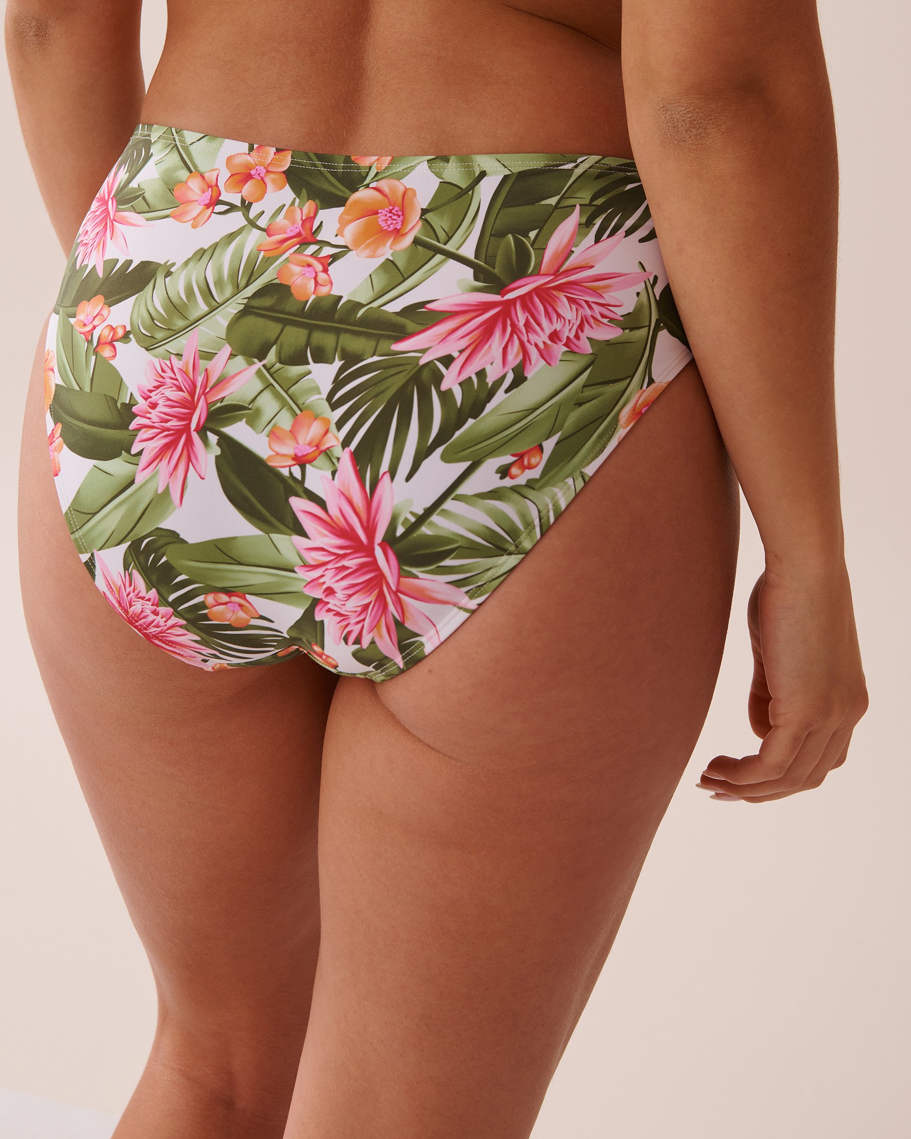 LA VIE EN ROSE AQUA Bas de bikini taille mi-haute WATER LILY Nénuphar tropical 70300674 - Voir2