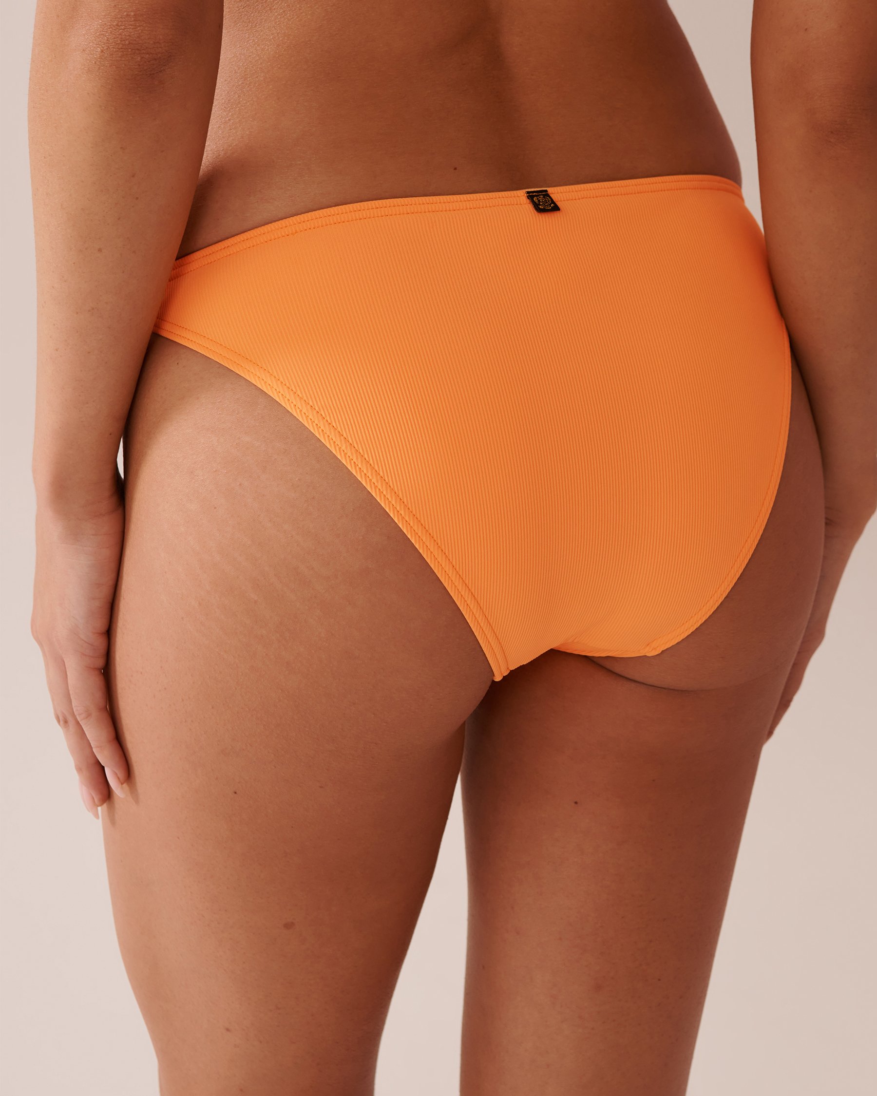 LA VIE EN ROSE AQUA SUNSET Ribbed Side Tie Brazilian Bikini Bottom Sunset 70300684 - View3