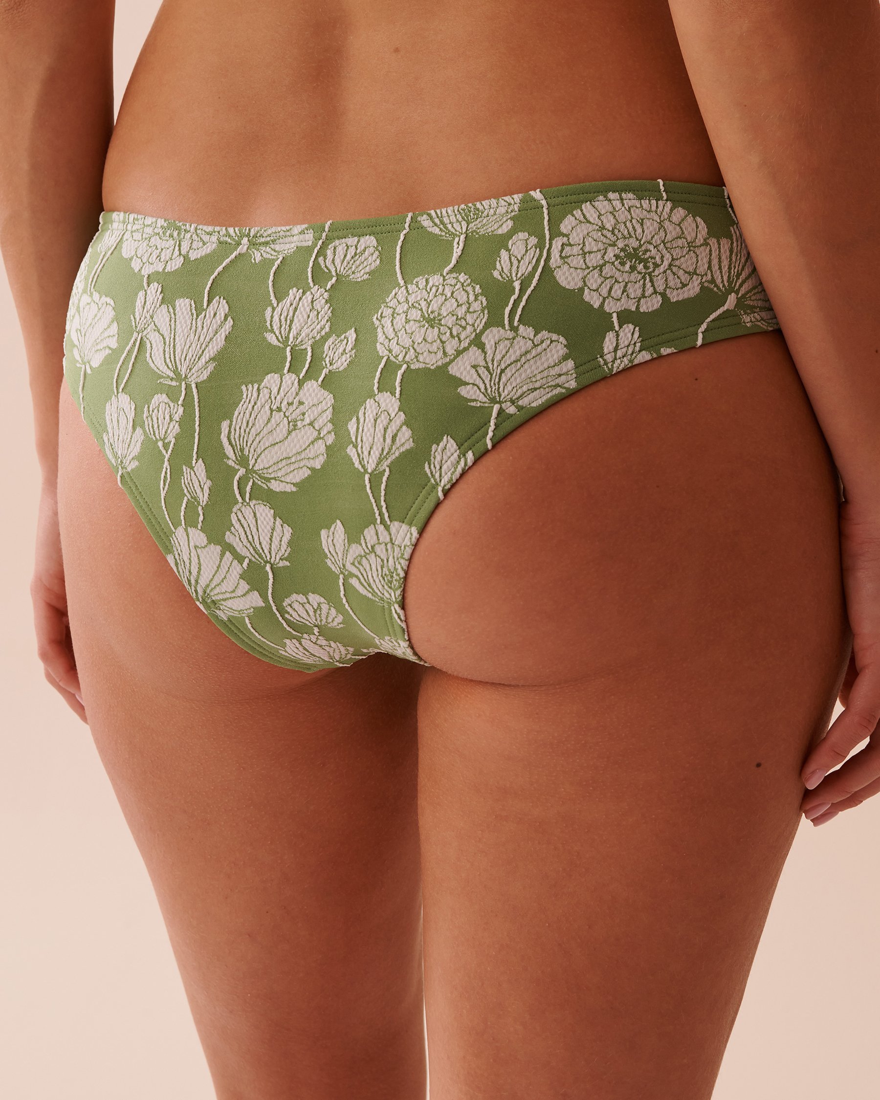 LA VIE EN ROSE AQUA POPPY FIELD Jacquard Cheeky Bikini Bottom Poppy Field 70300676 - View2