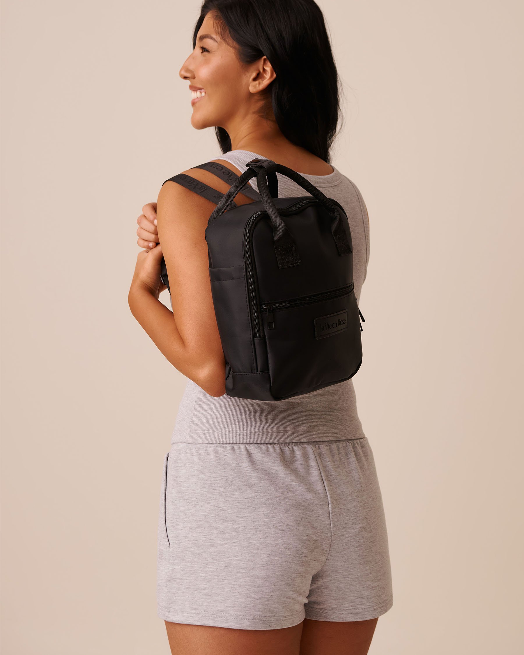 LA VIE EN ROSE Mini Backpack Black 40700403 - View4