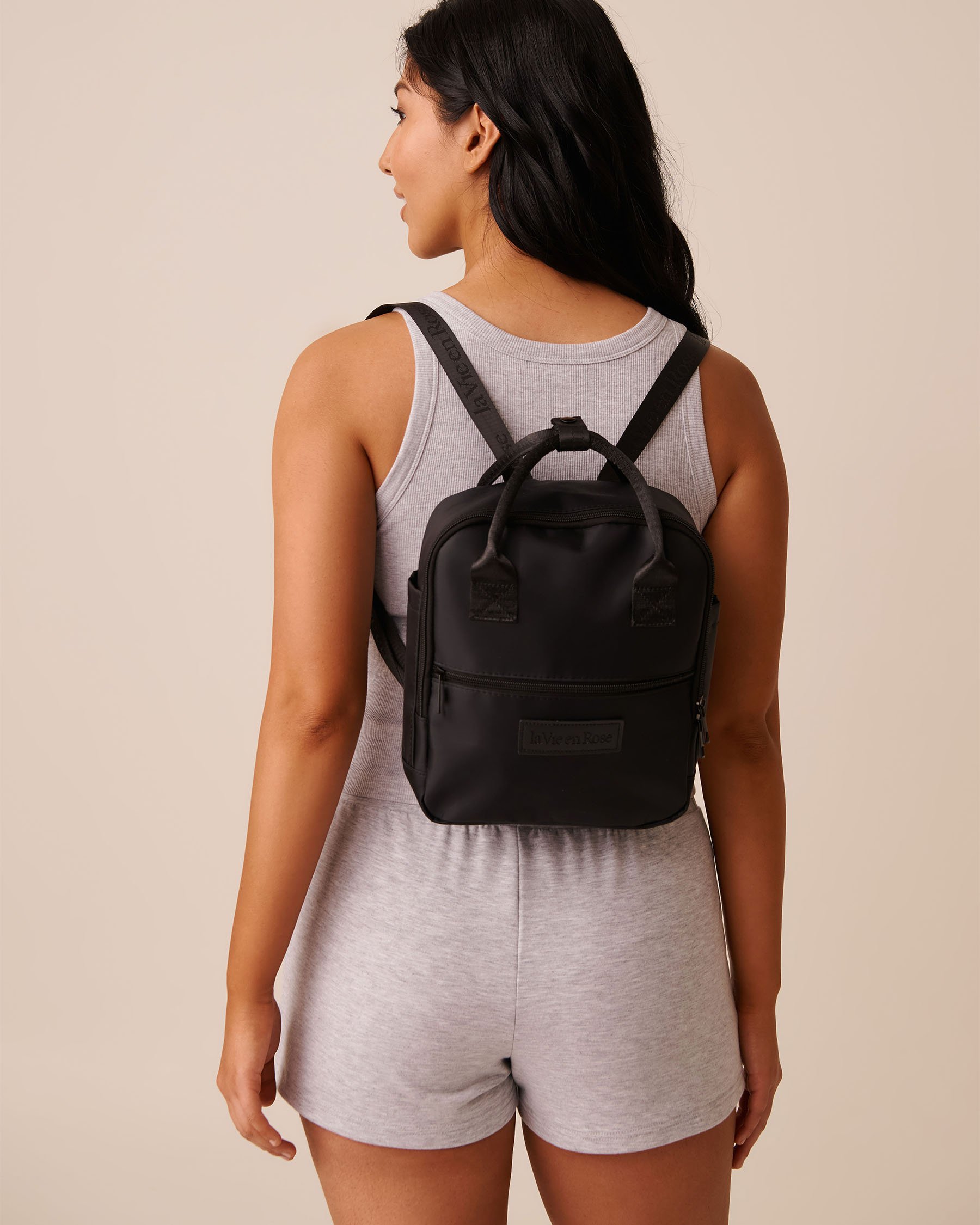 LA VIE EN ROSE Mini Backpack Black 40700403 - View3