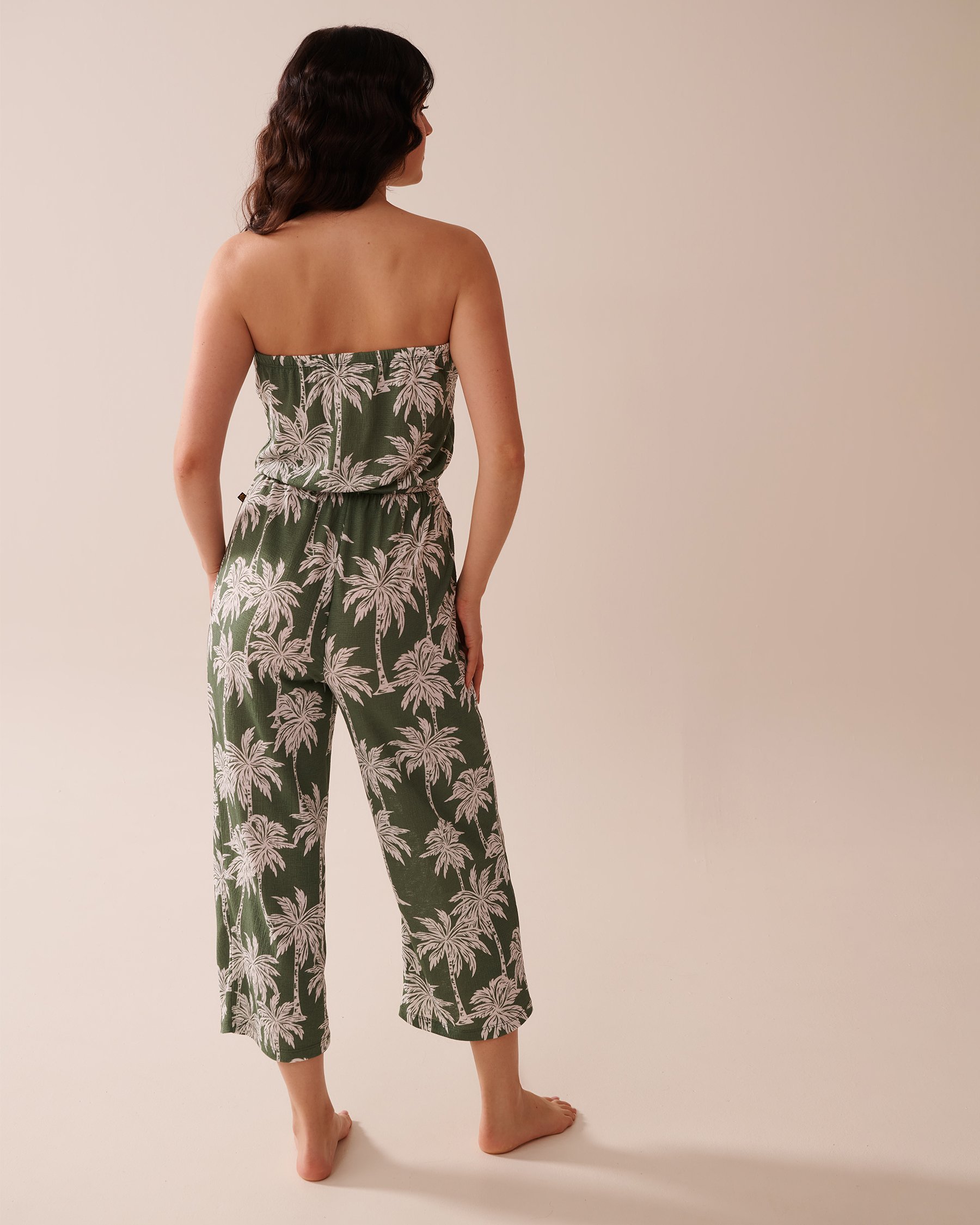 LA VIE EN ROSE AQUA Combinaison sans manches Palmiers kaki 80300116 - View2