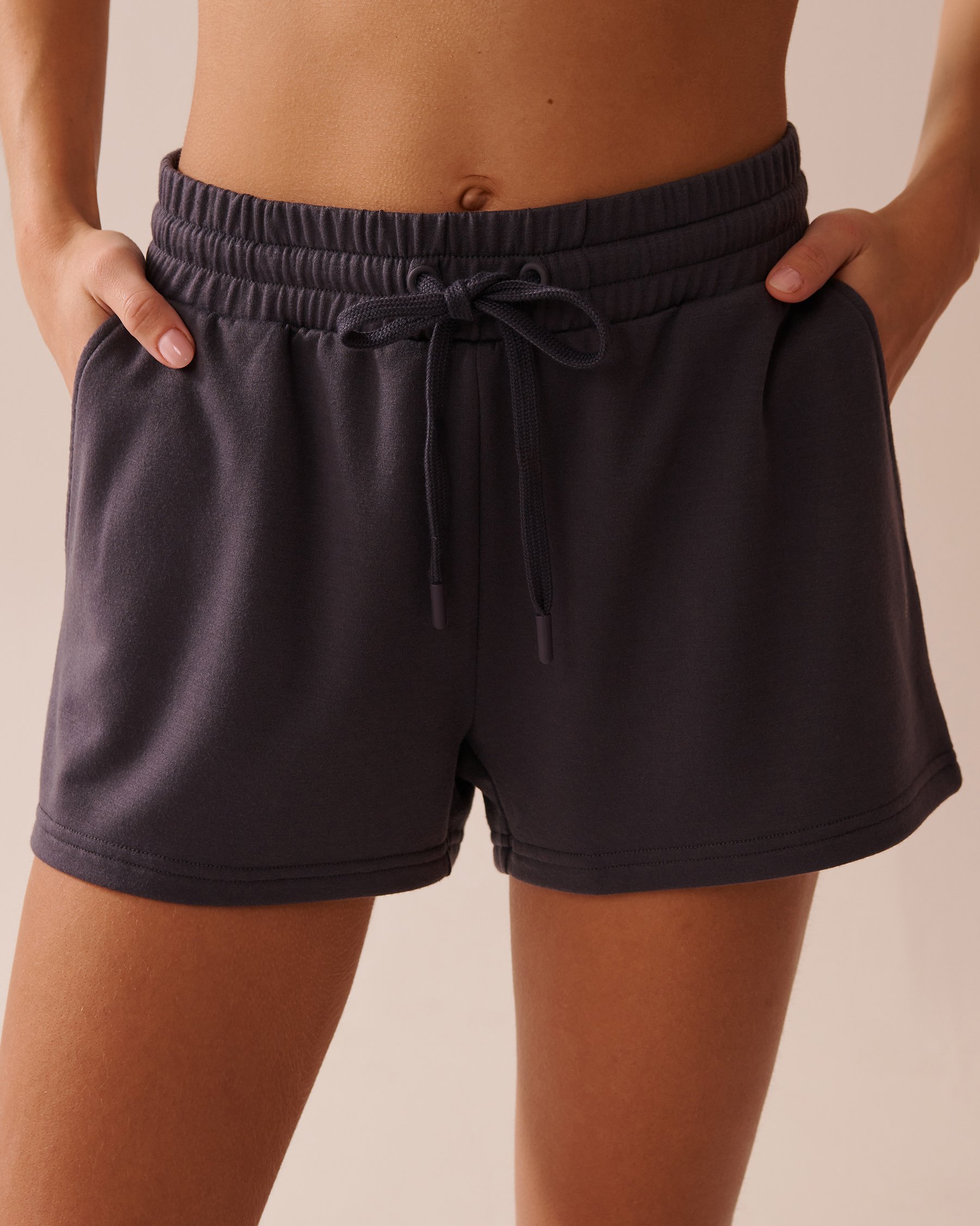 LA VIE EN ROSE Short en french terry Anthracite 50200094 - Voir1