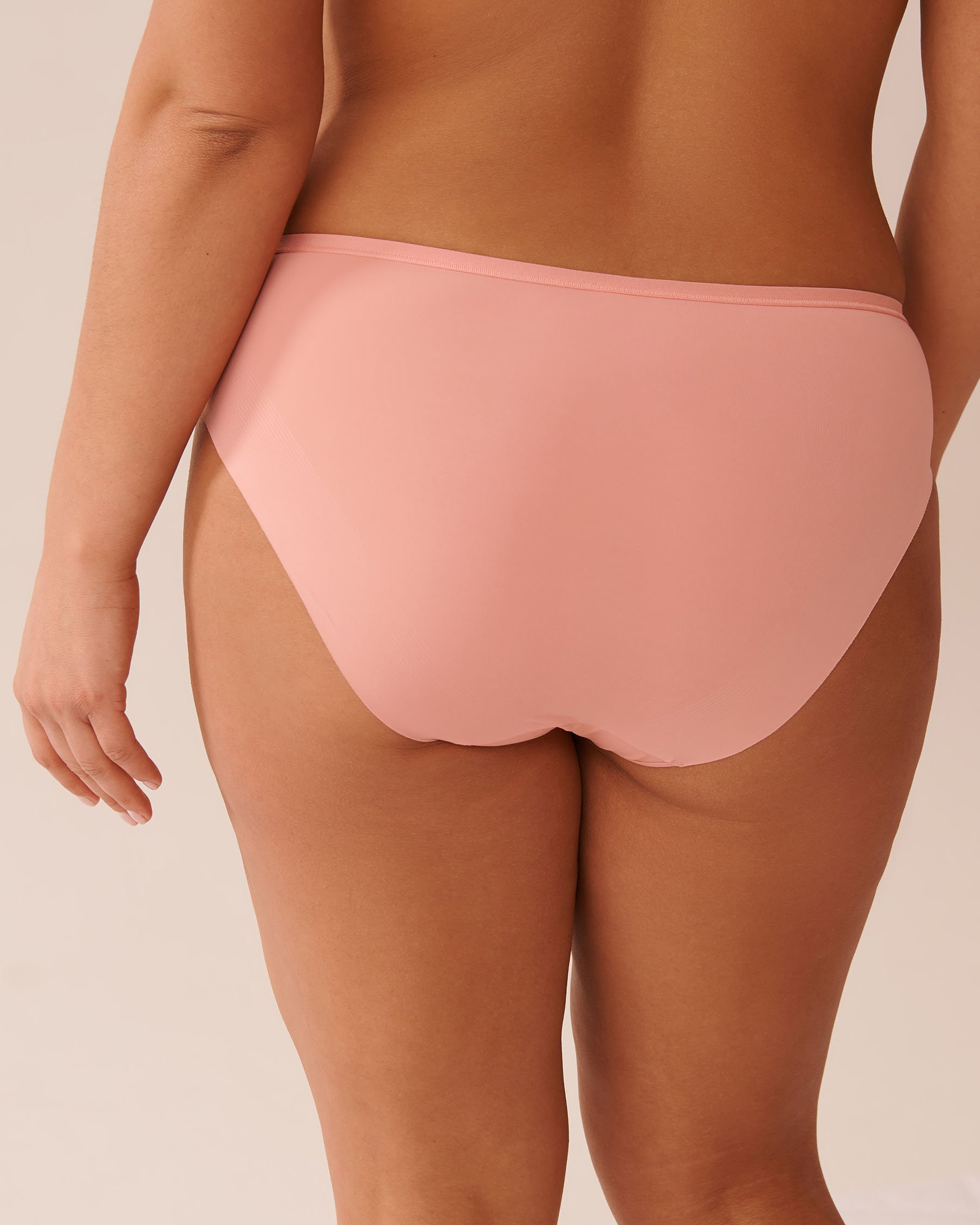 LA VIE EN ROSE Microfiber Sleek Back Bikini Panty Salmon Pink 20300413 - View5