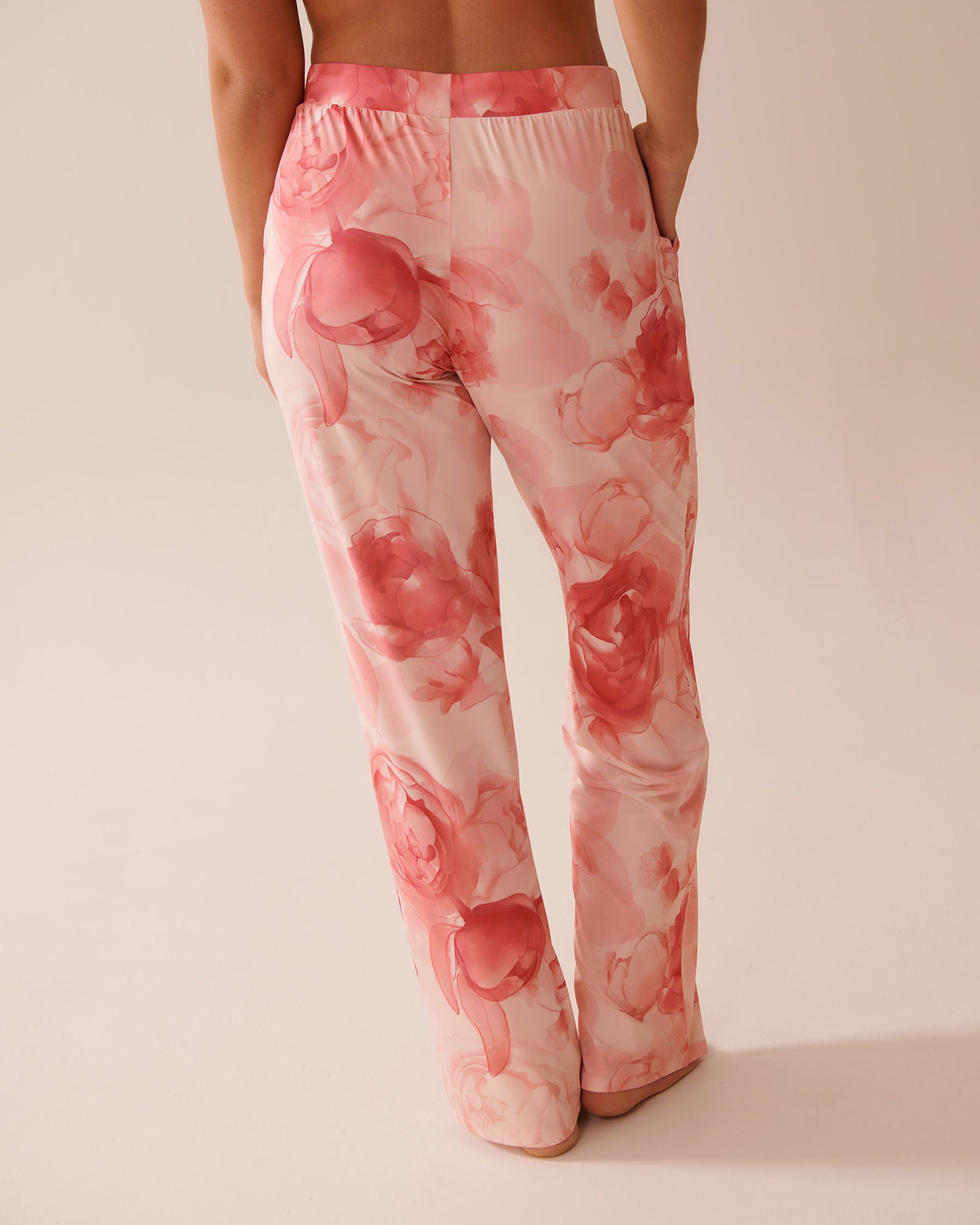 LA VIE EN ROSE Recycled Fibers Floral Pajama Pants Pink Rose 60200133 - View2