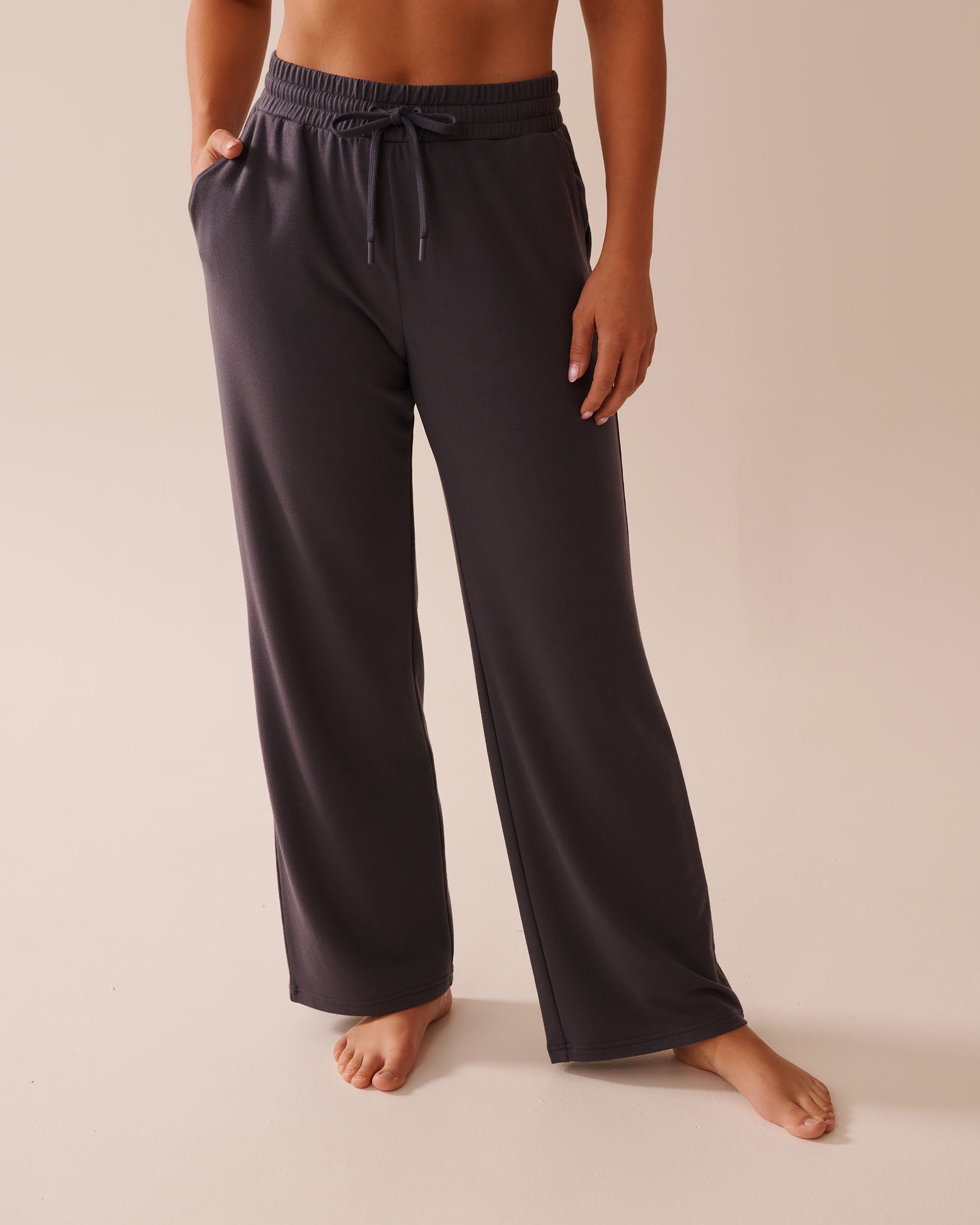 LA VIE EN ROSE French Terry Pants Anthracite 50200093 - View1