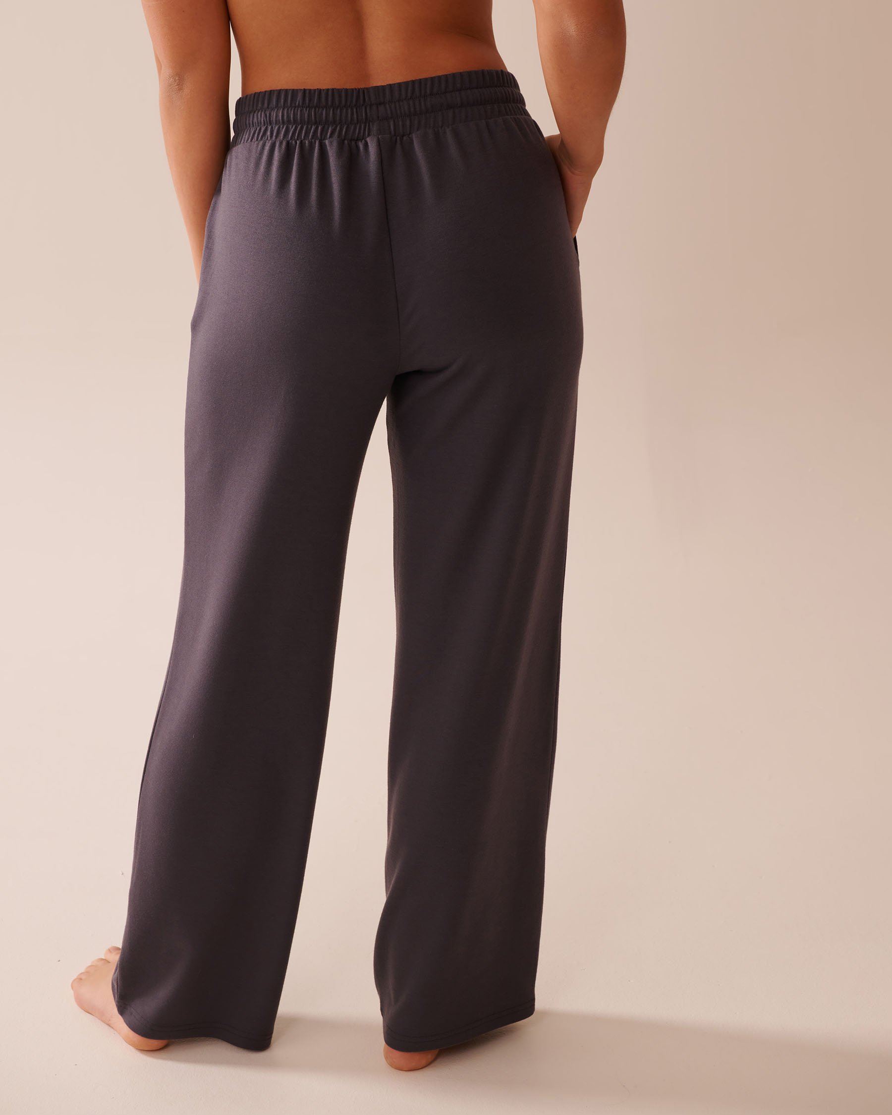 LA VIE EN ROSE French Terry Pants Anthracite 50200093 - View2