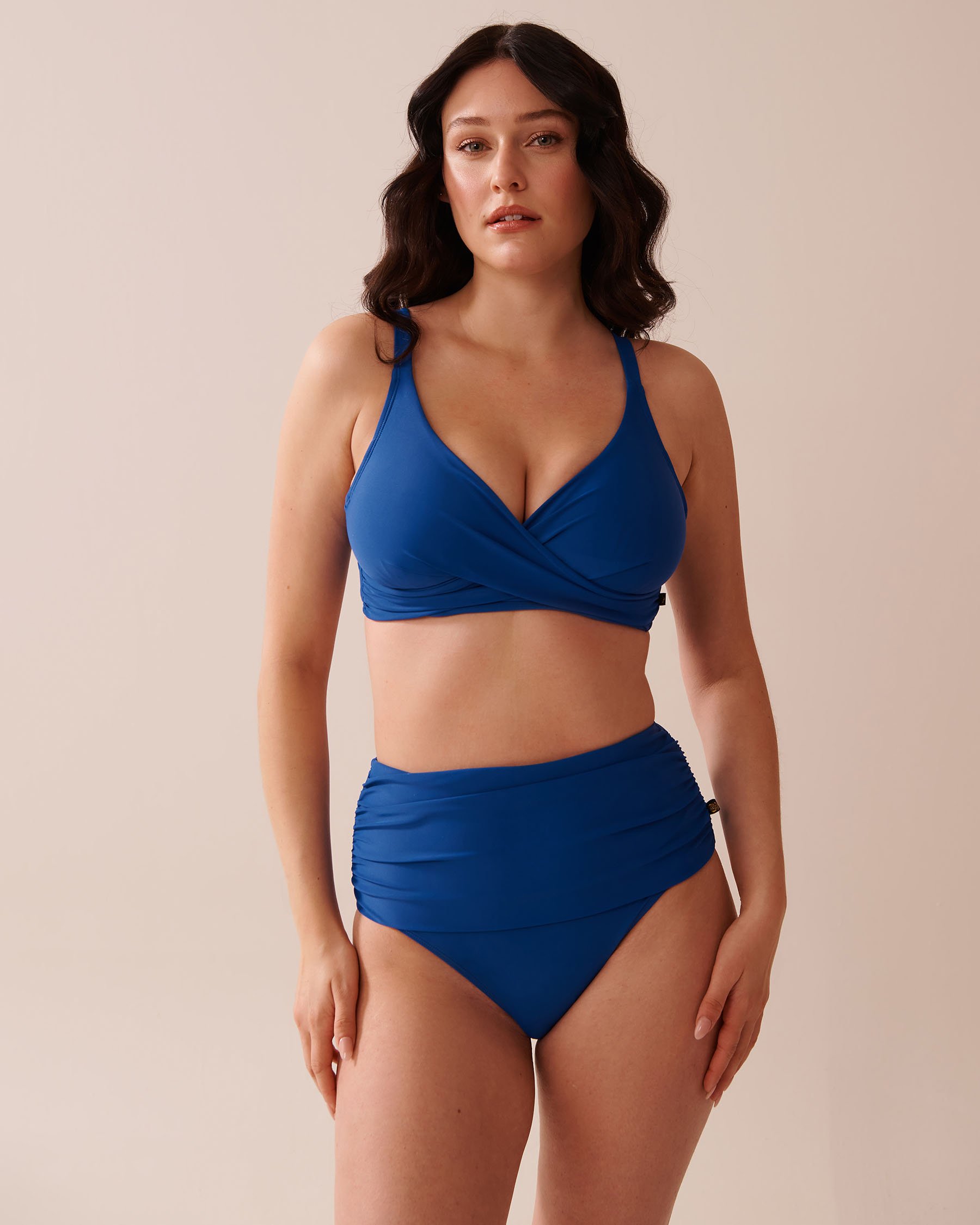 LA VIE EN ROSE AQUA ROYAL BLUE Recycled Fibers D Cup Bralette Bikini Top Royal Blue 70200180 - View5