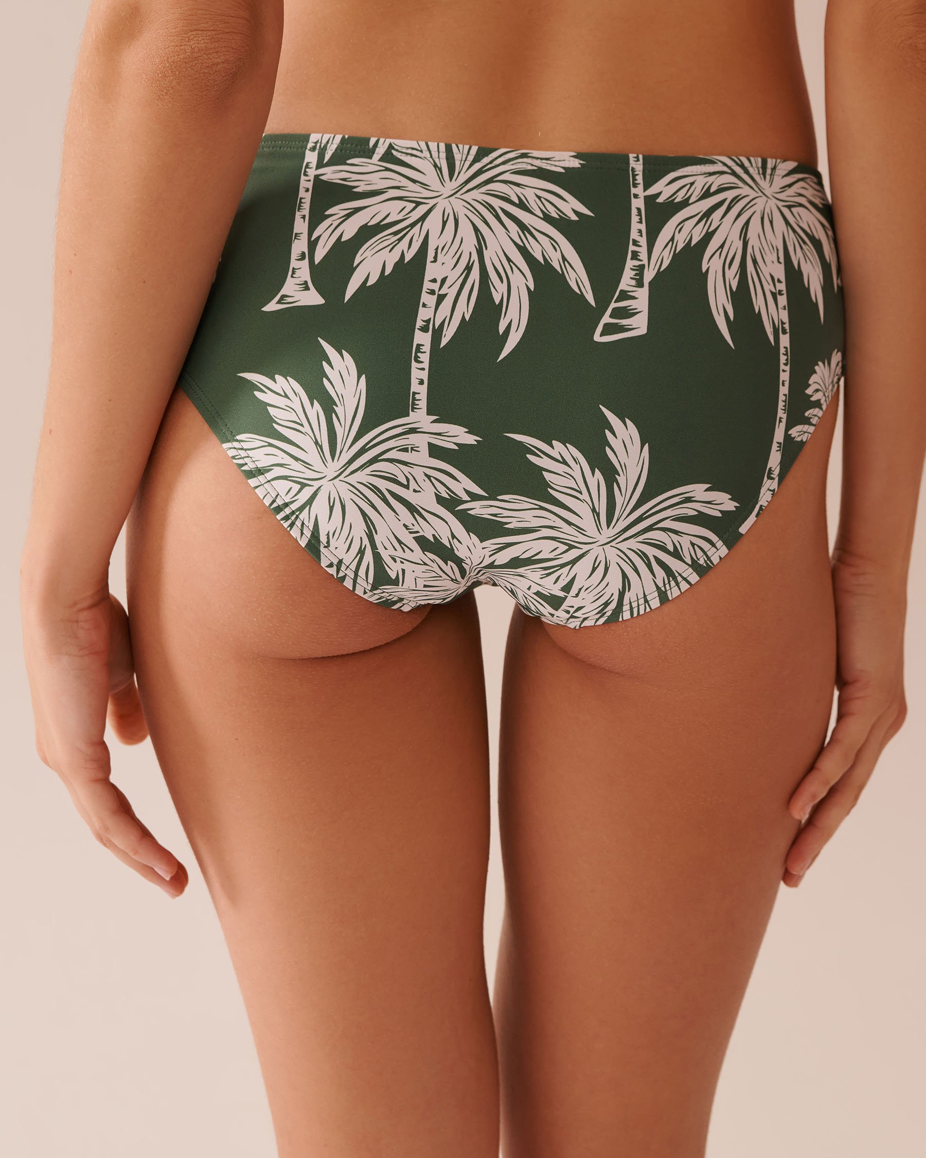 LA VIE EN ROSE AQUA Bas de bikini hipster KHAKI PALM Palmiers kaki 70300729 - View3