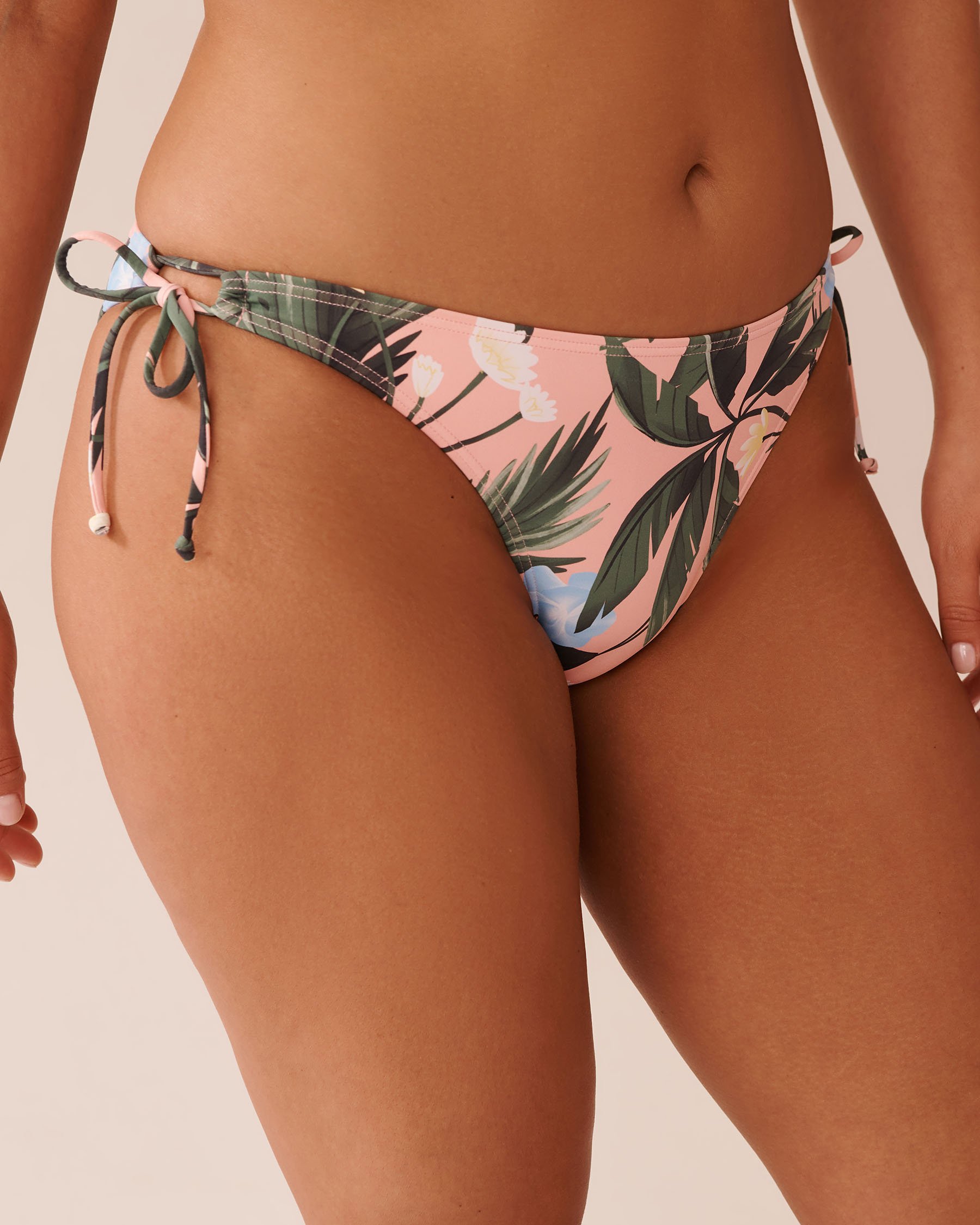 LA VIE EN ROSE AQUA PEACHY TROPICS Side Tie Brazilian Bikini Bottom Peachy Tropics 70300724 - View5