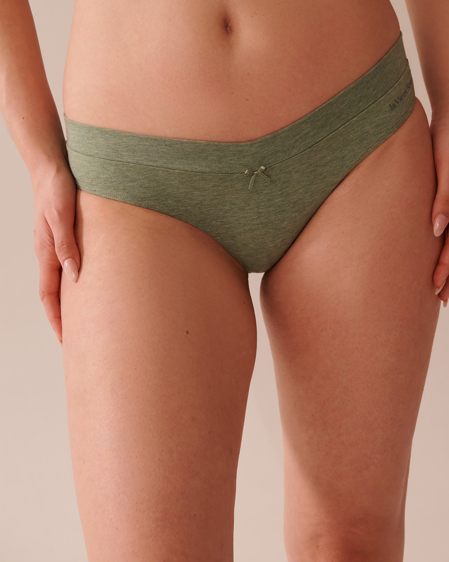 LA VIE EN ROSE Cotton Bikini Panty Forest Green 20100588 - View1