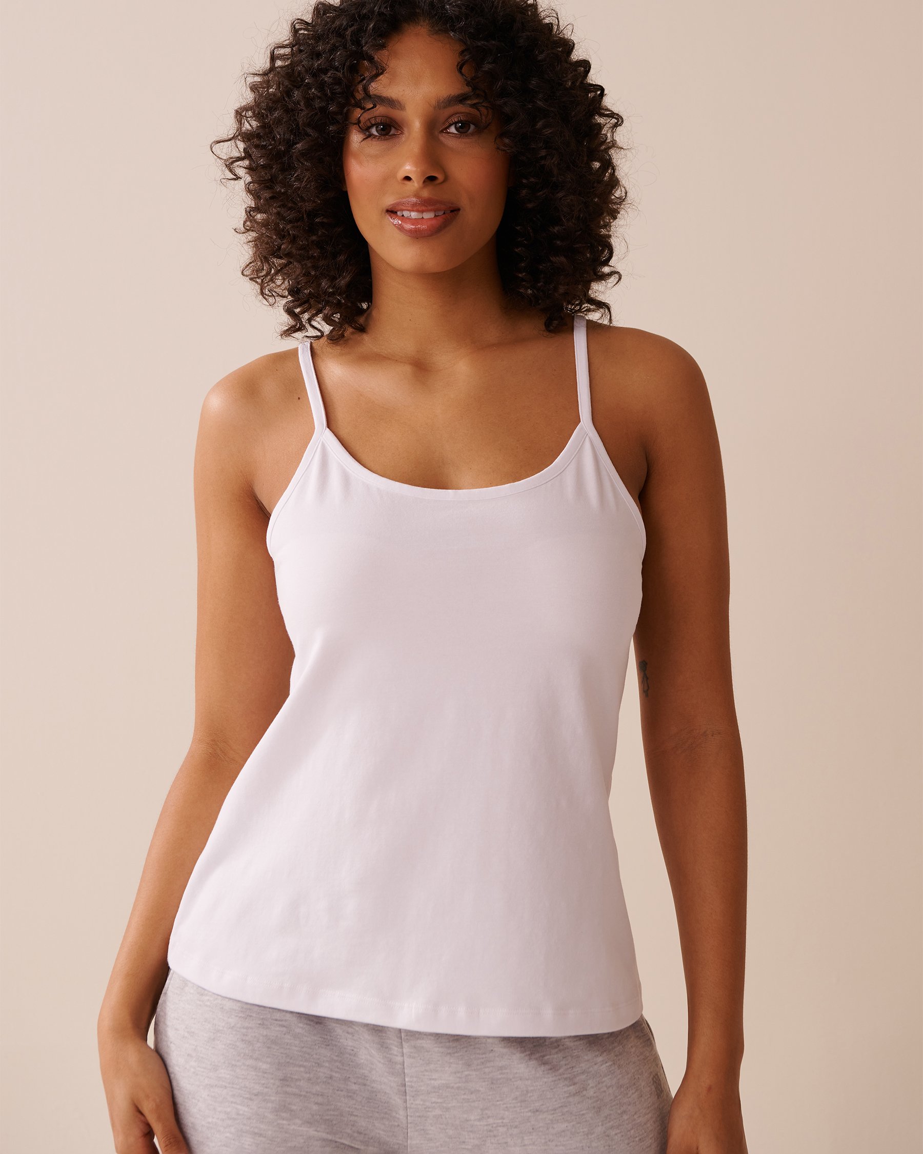 LA VIE EN ROSE Coton Cami White 40100729 - View1