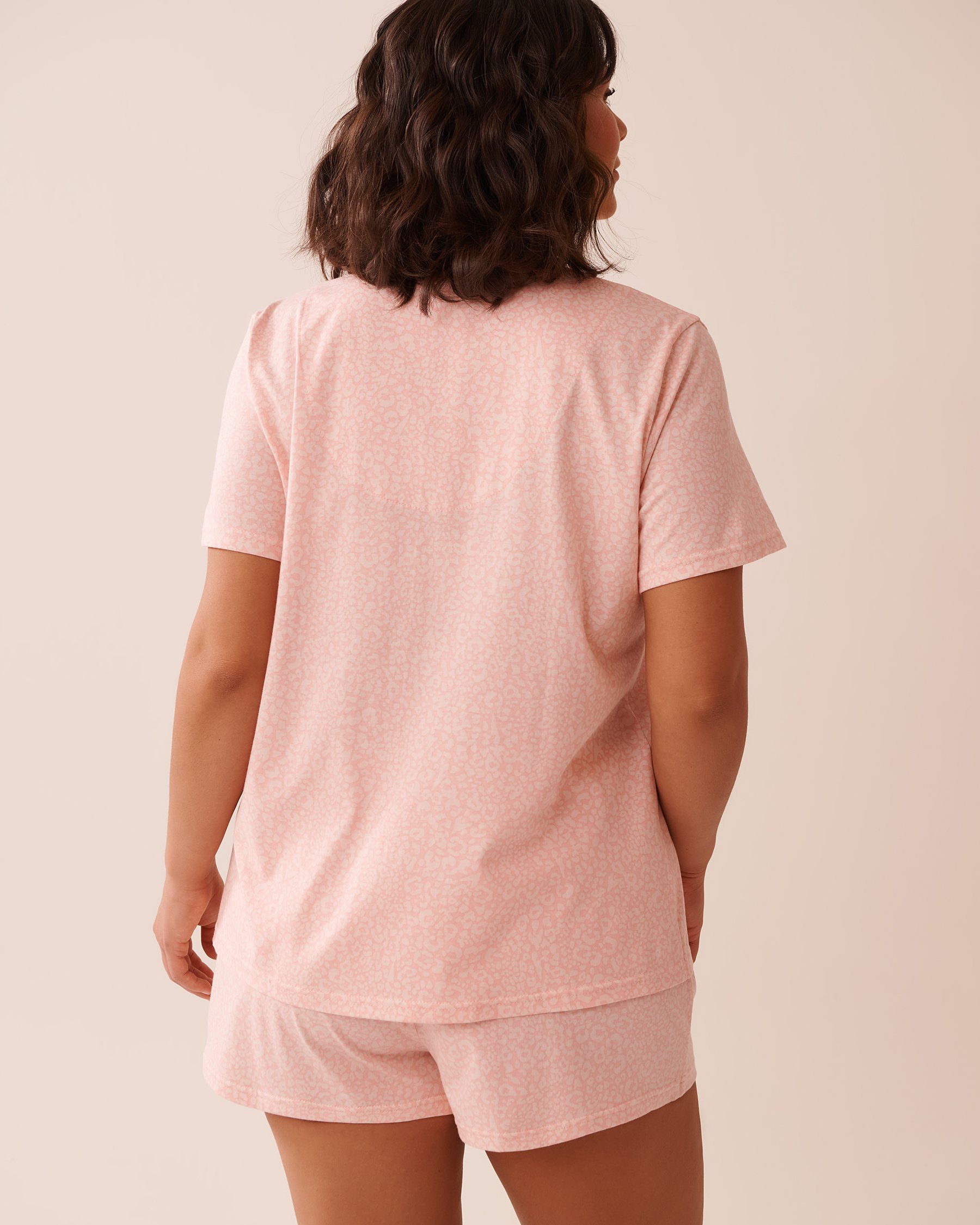 LA VIE EN ROSE Leopard Print Shirt PJ Set Pink Leopard 40400081 - View10