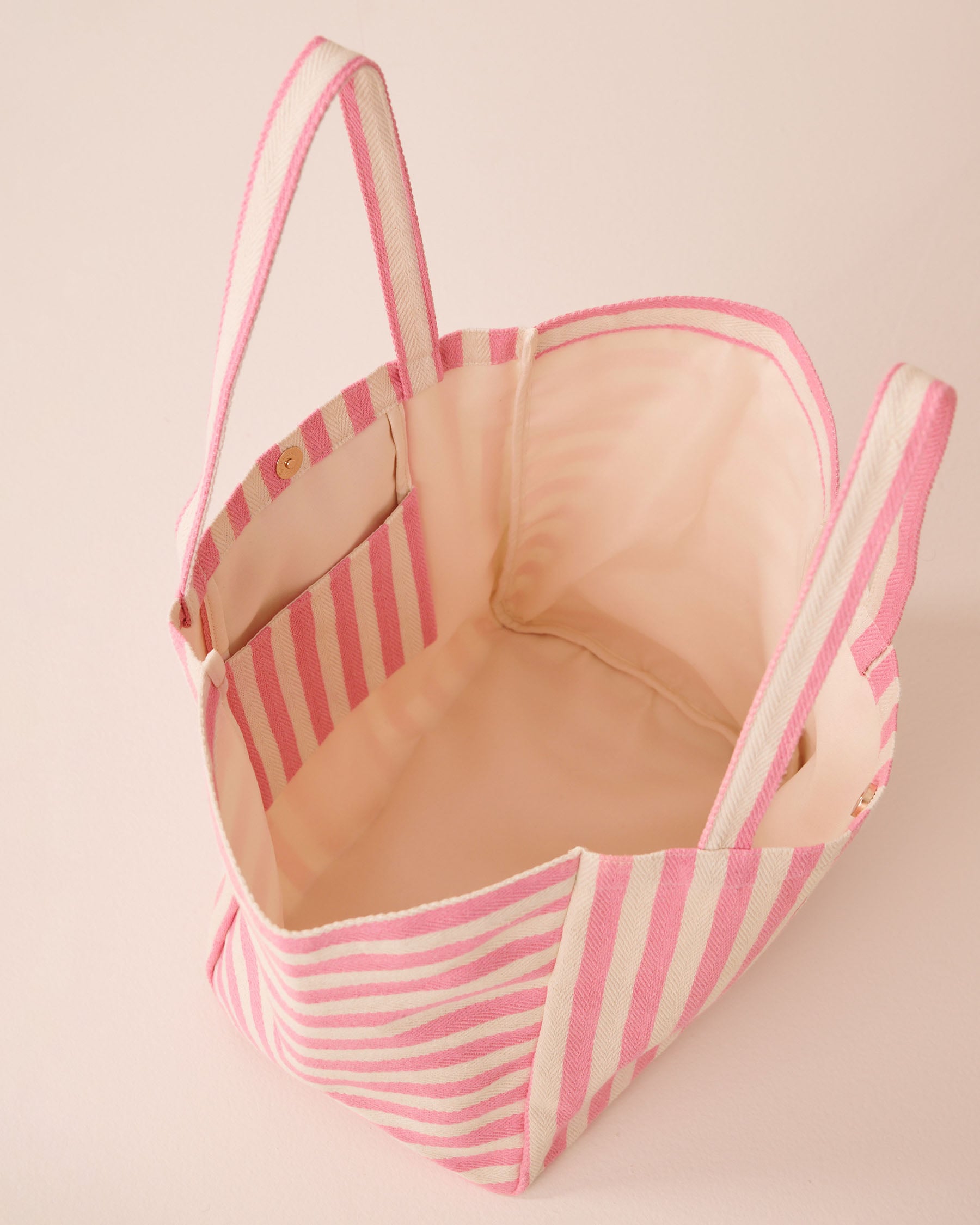 LA VIE EN ROSE AQUA Sac de plage tissage chevron Rayures roses 80500136 - View2
