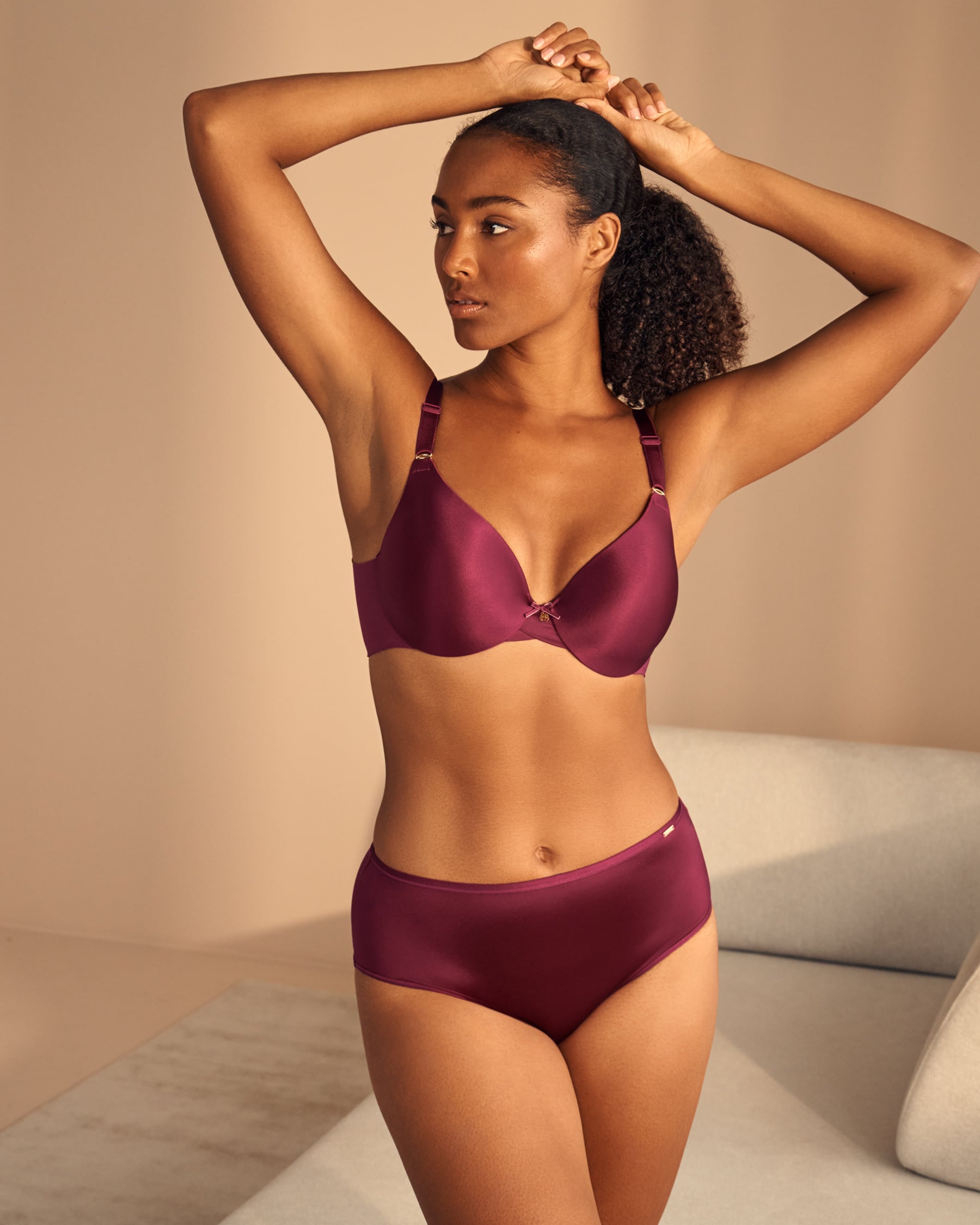LA VIE EN ROSE Soutien-gorge doublure légère dos lisse Rouge framboise 10200620 - View1