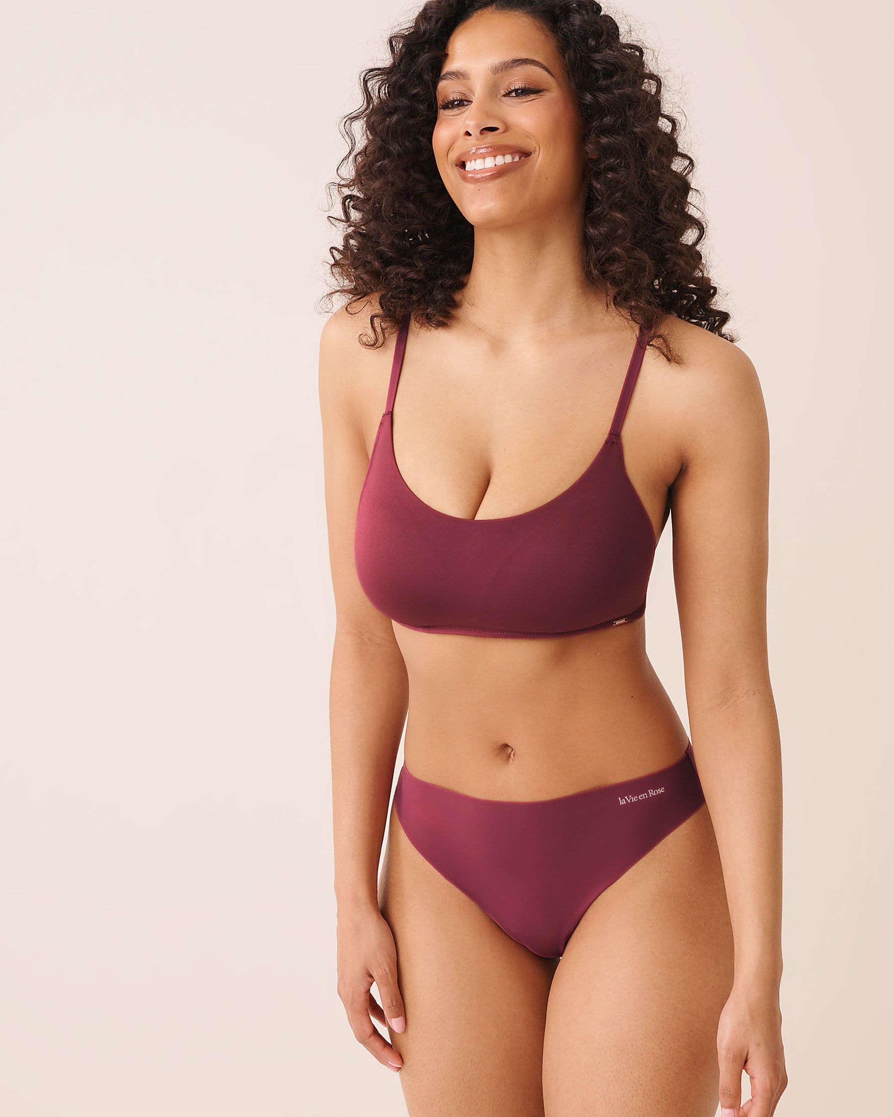LA VIE EN ROSE Soutien-gorge doublure légère sans armatures minimaliste Rouge framboise 10200630 - View1