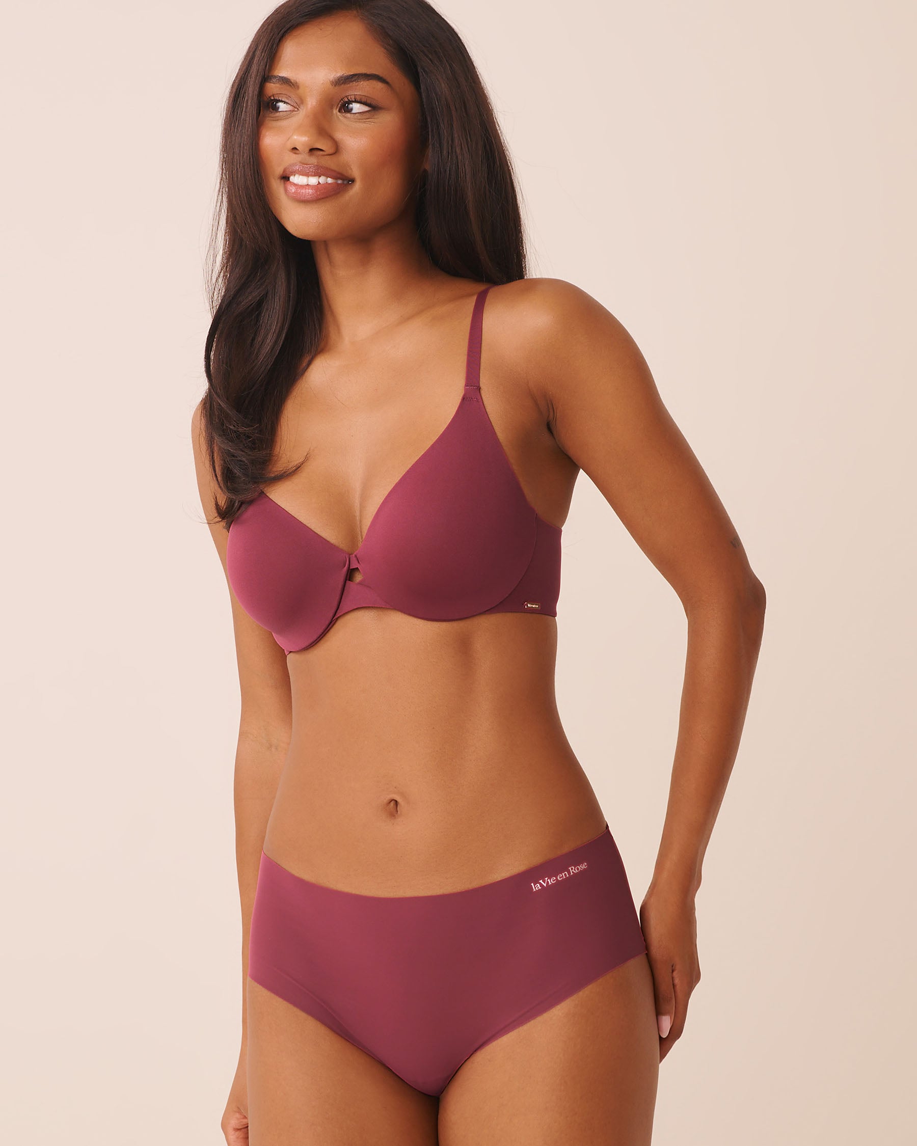 LA VIE EN ROSE Soutien-gorge sans doublure armatures coussinées Rouge framboise 10100226 - View1