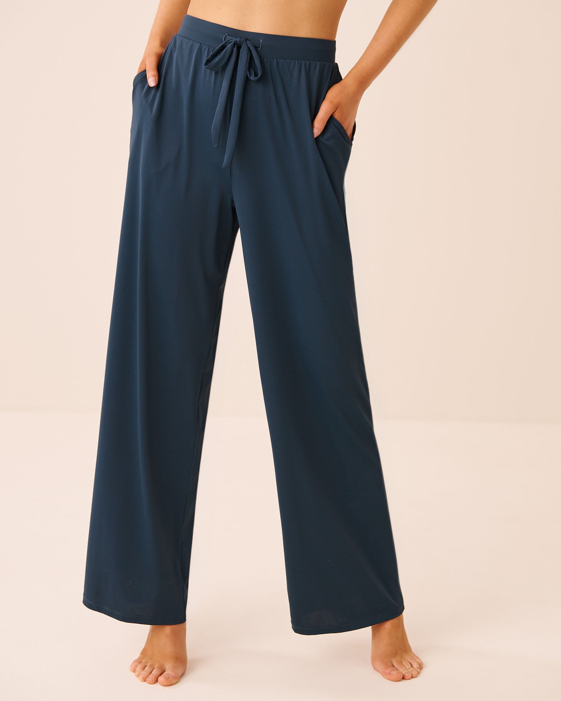 LA VIE EN ROSE Pantalon de pyjama coupe droite Bleu nuit 60200195 - View1