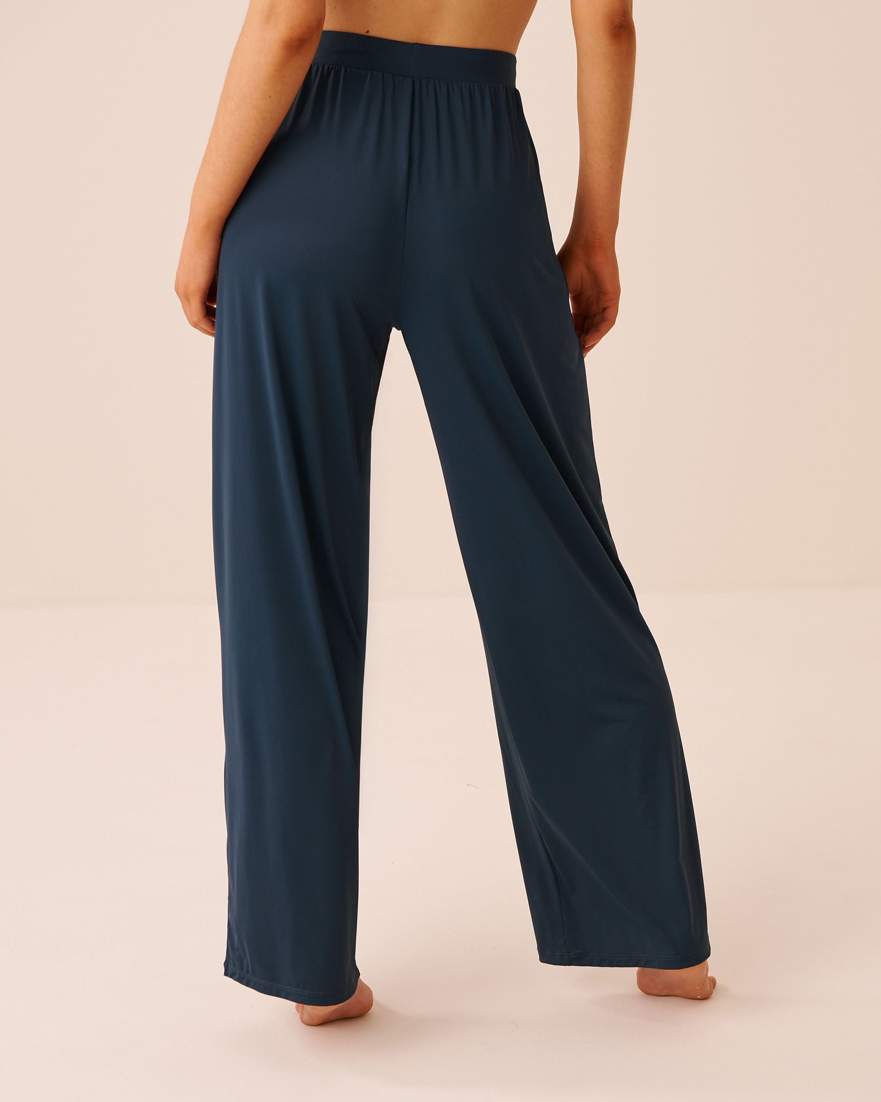 LA VIE EN ROSE Pantalon de pyjama coupe droite Bleu nuit 60200195 - View2