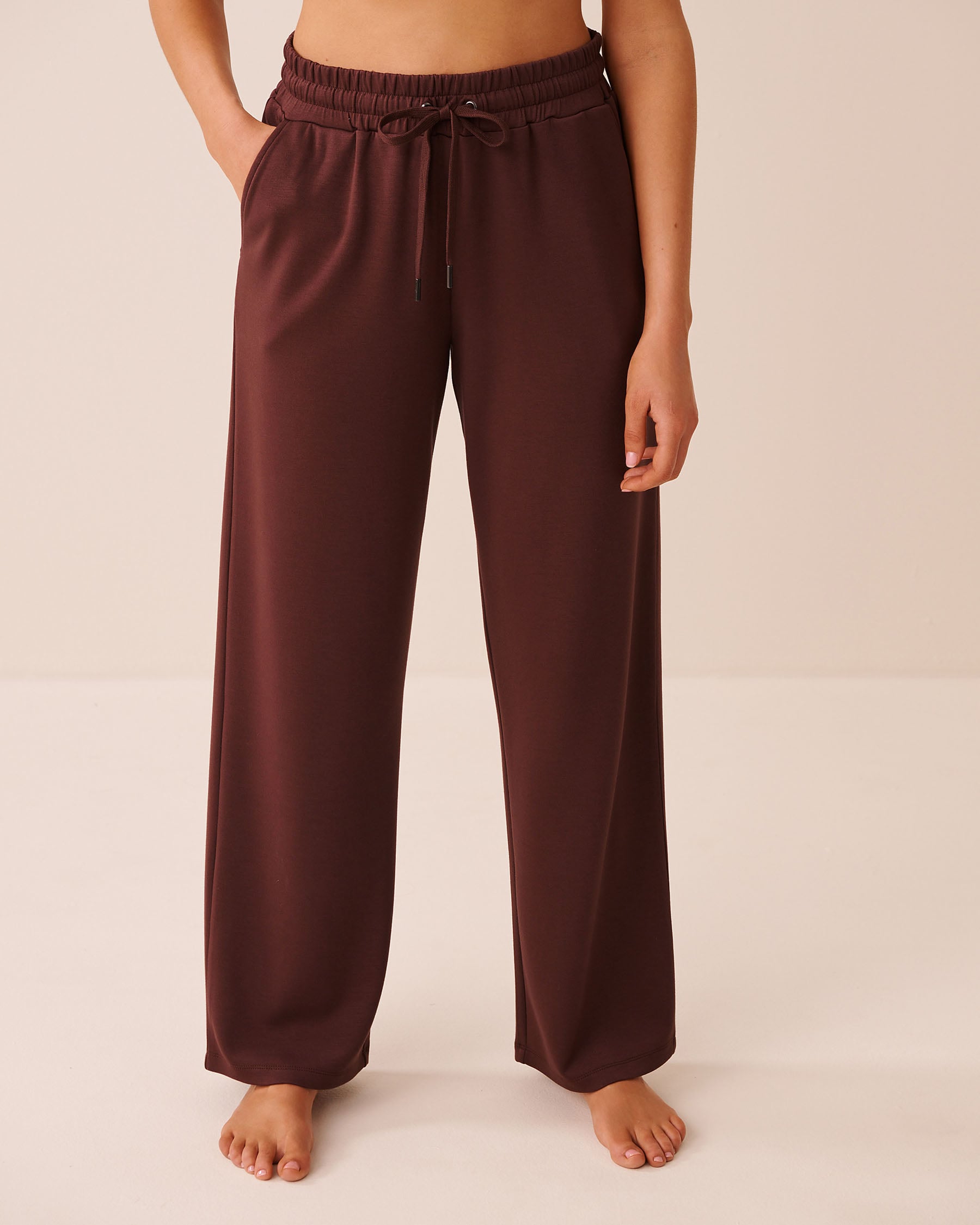LA VIE EN ROSE Double-knit Pants Brown 50200119 - View1