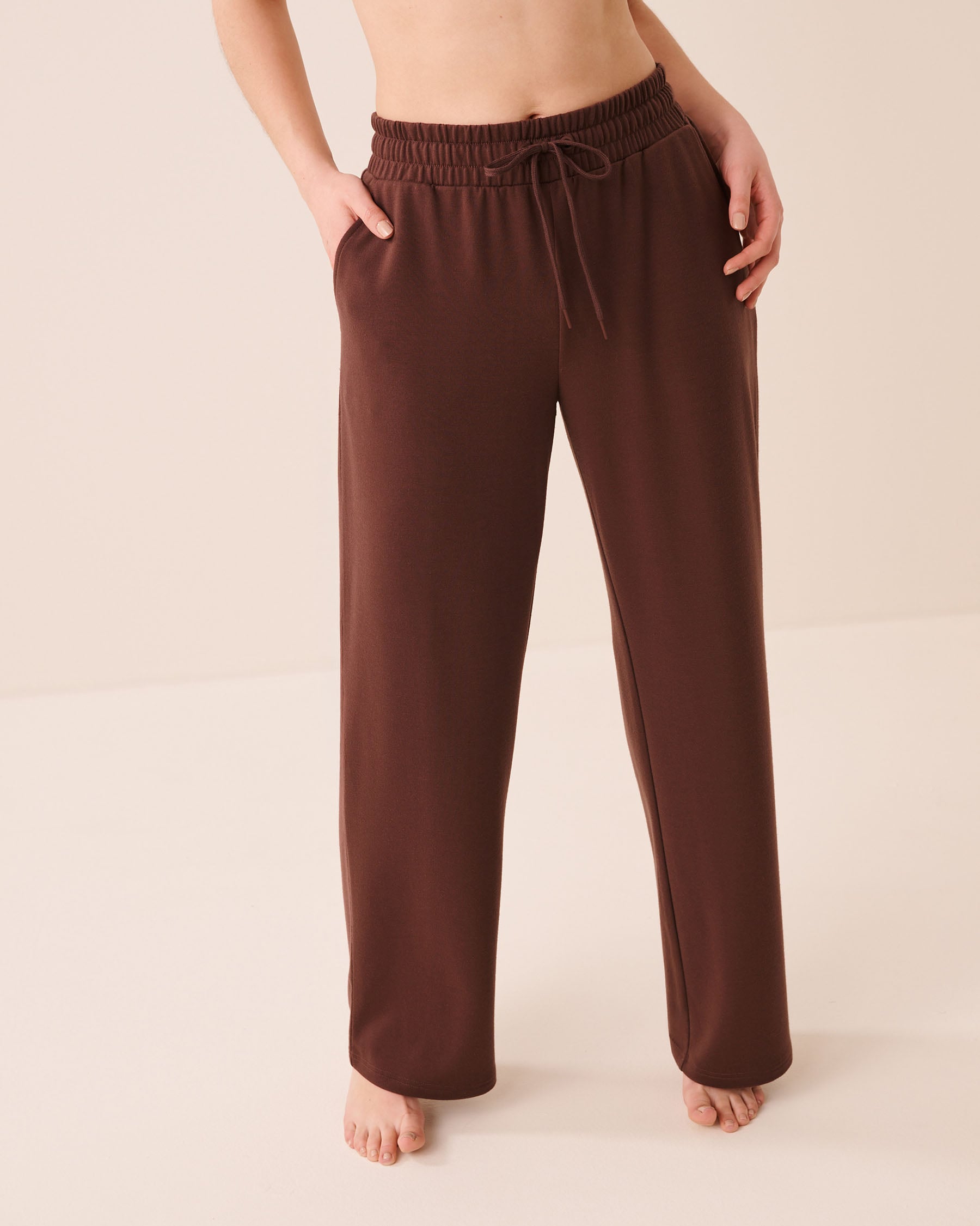 LA VIE EN ROSE French Terry Pants Brown 50200123 - View1