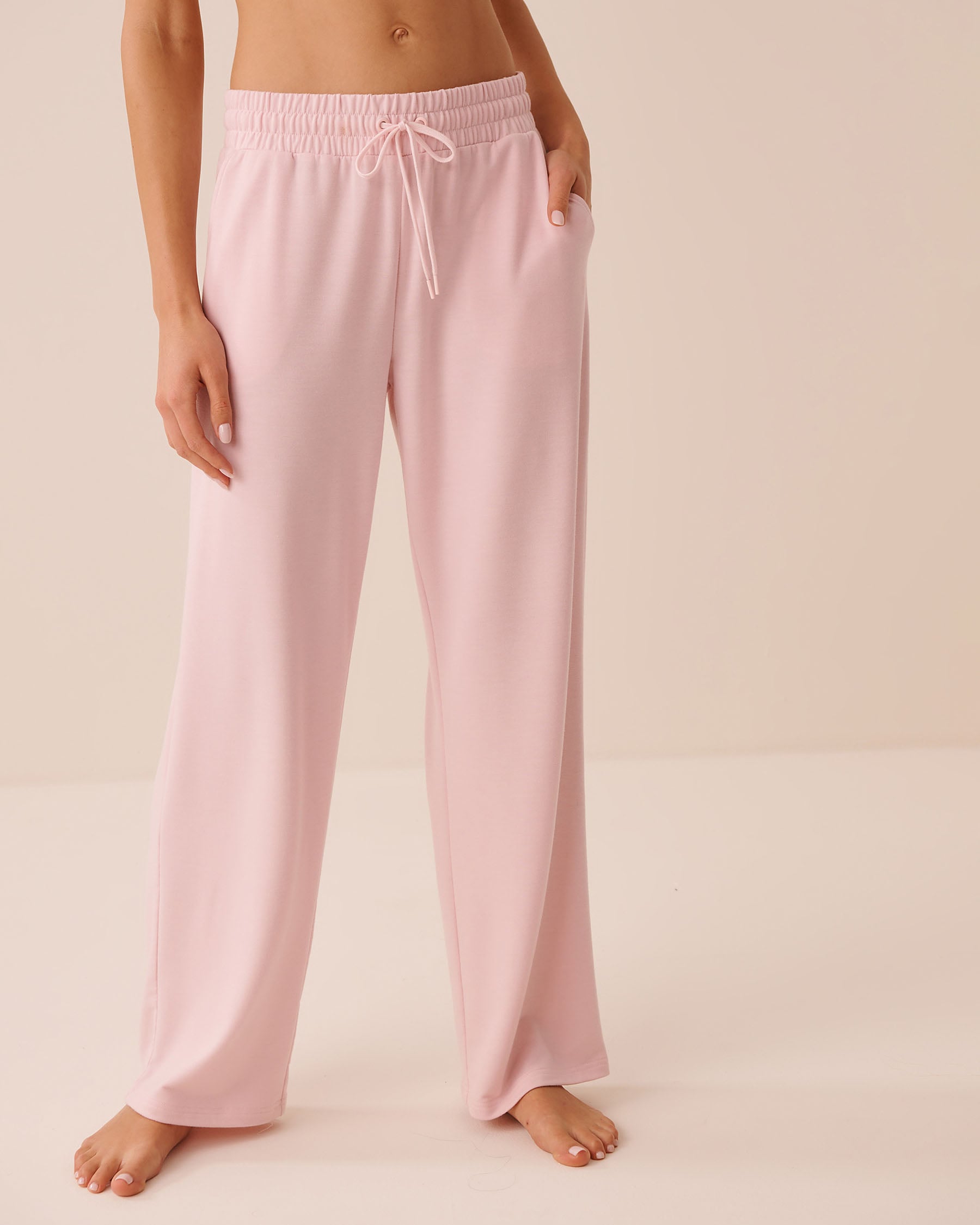 LA VIE EN ROSE French Terry Pants Frosted Pink 50200123 - View1