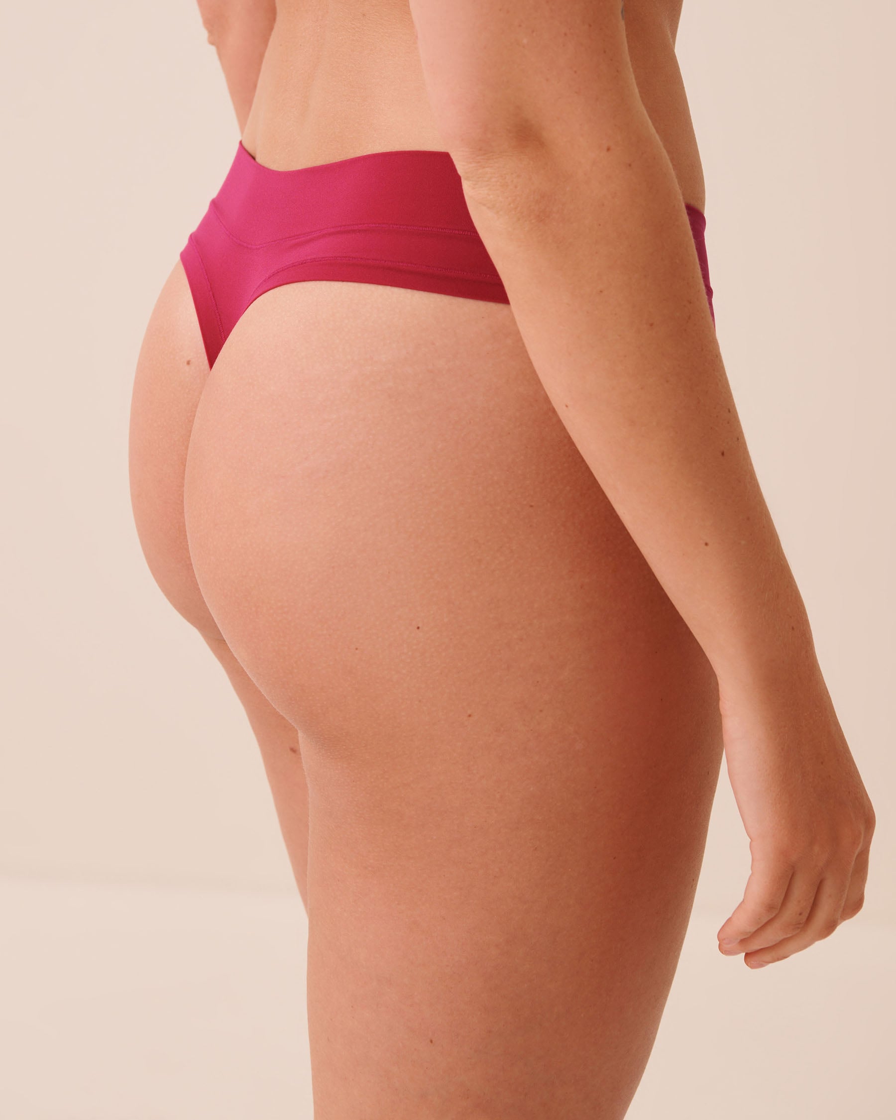 LA VIE EN ROSE Culotte tanga fit parfait Rouge cerise 20200833 - View2