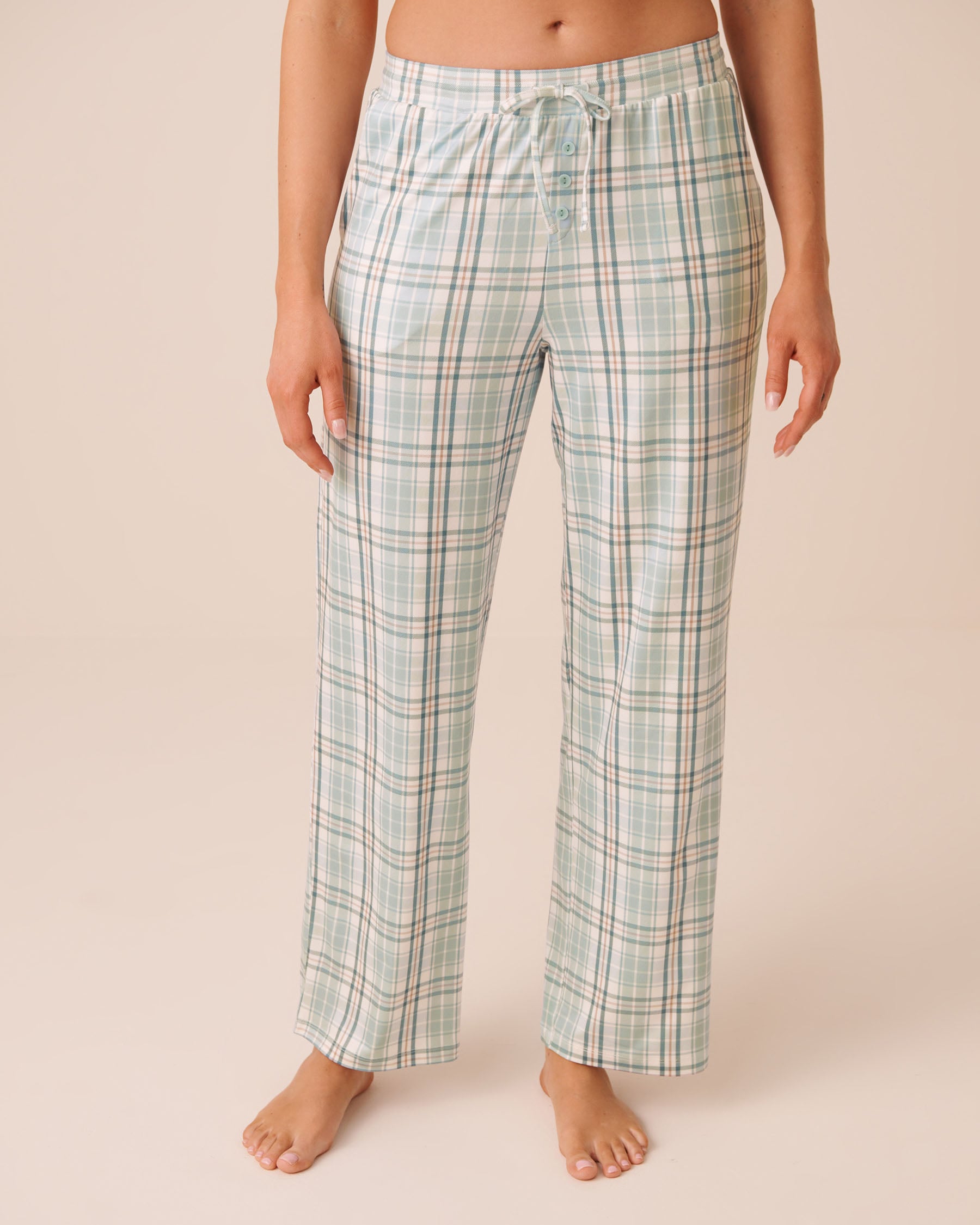 LA VIE EN ROSE Blue Plaid Super Soft Pajama Pants Blue Plaid 40200864 - View1