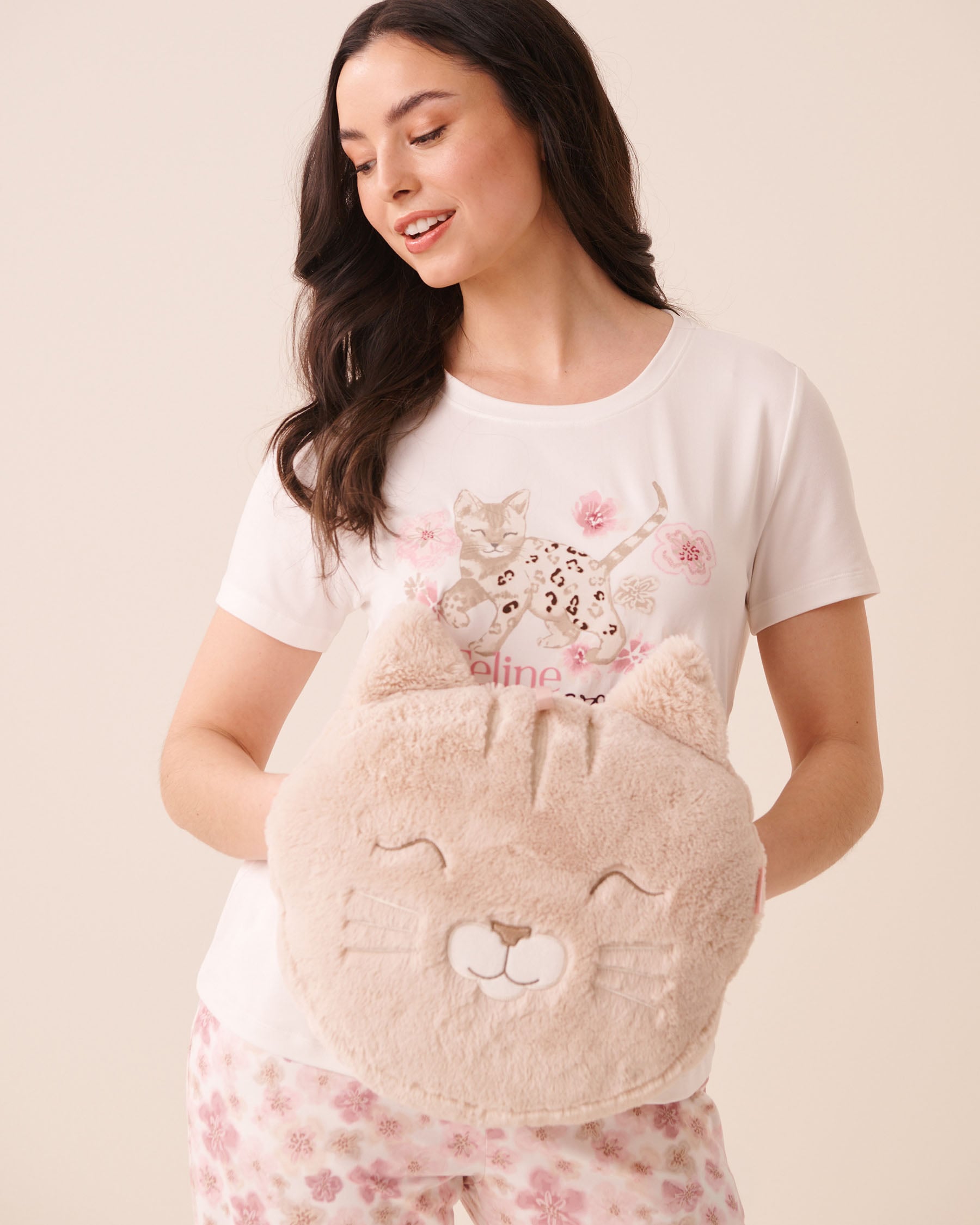 LA VIE EN ROSE Cat Warmer Pillow Beige/Cat 40700481 - View4