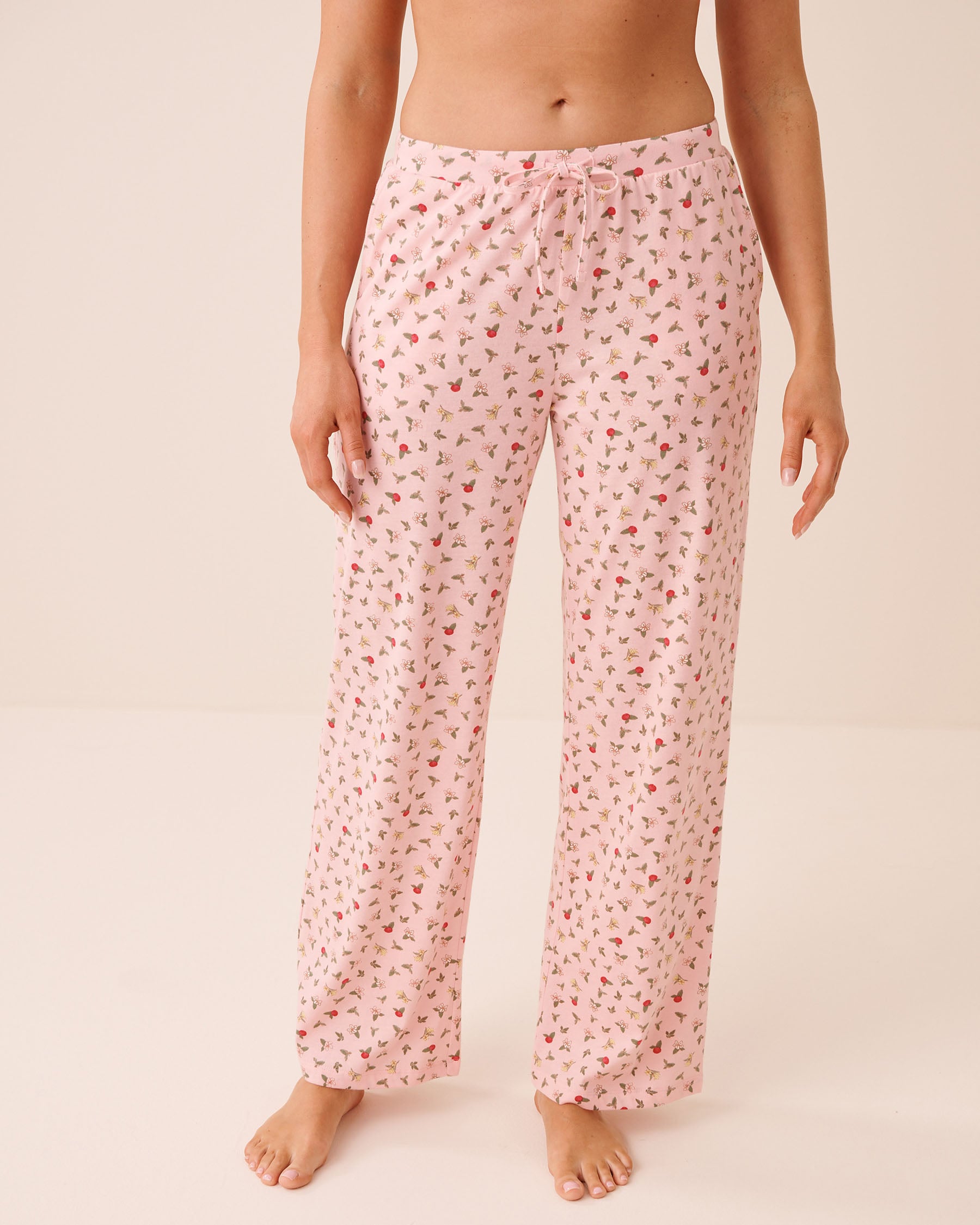LA VIE EN ROSE Ditsy Floral Print Cotton Pyjama Pants Pink/Flowers 40200878 - View1