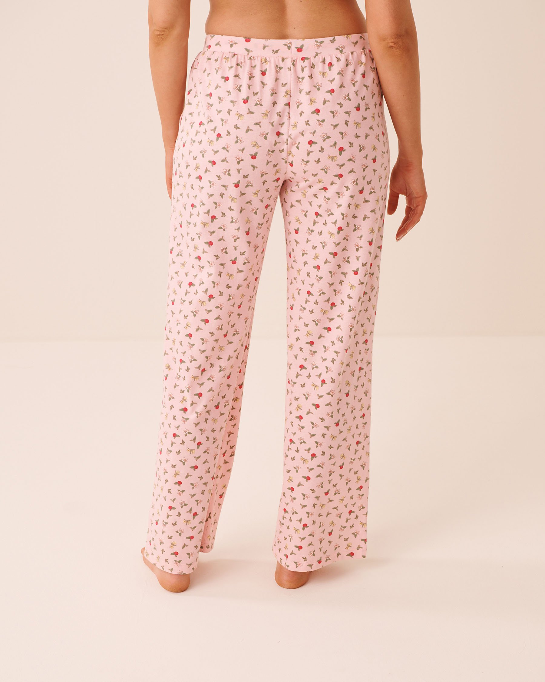 LA VIE EN ROSE Ditsy Floral Print Cotton Pyjama Pants Pink/Flowers 40200878 - View2