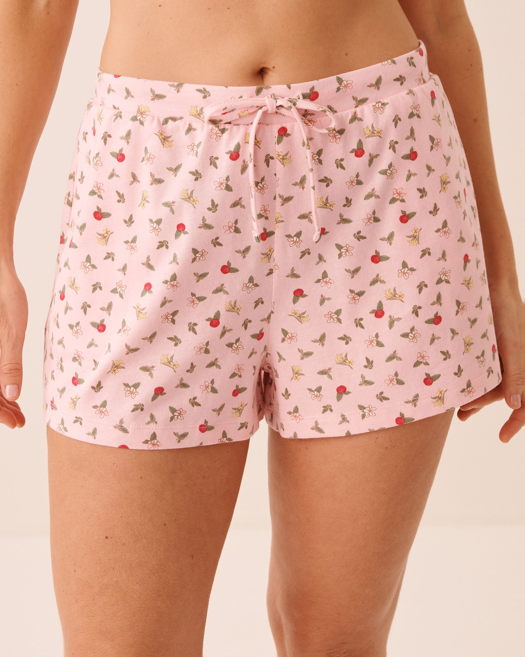 LA VIE EN ROSE Short de pyjama en coton imprimé floral Rose/Fleurs 40200875 - View1
