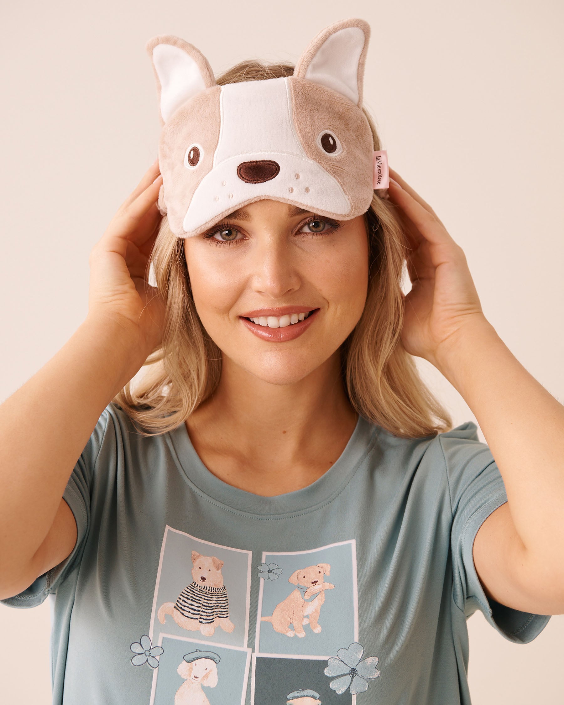 LA VIE EN ROSE Masque de sommeil chien Chien 40700485 - Voir1